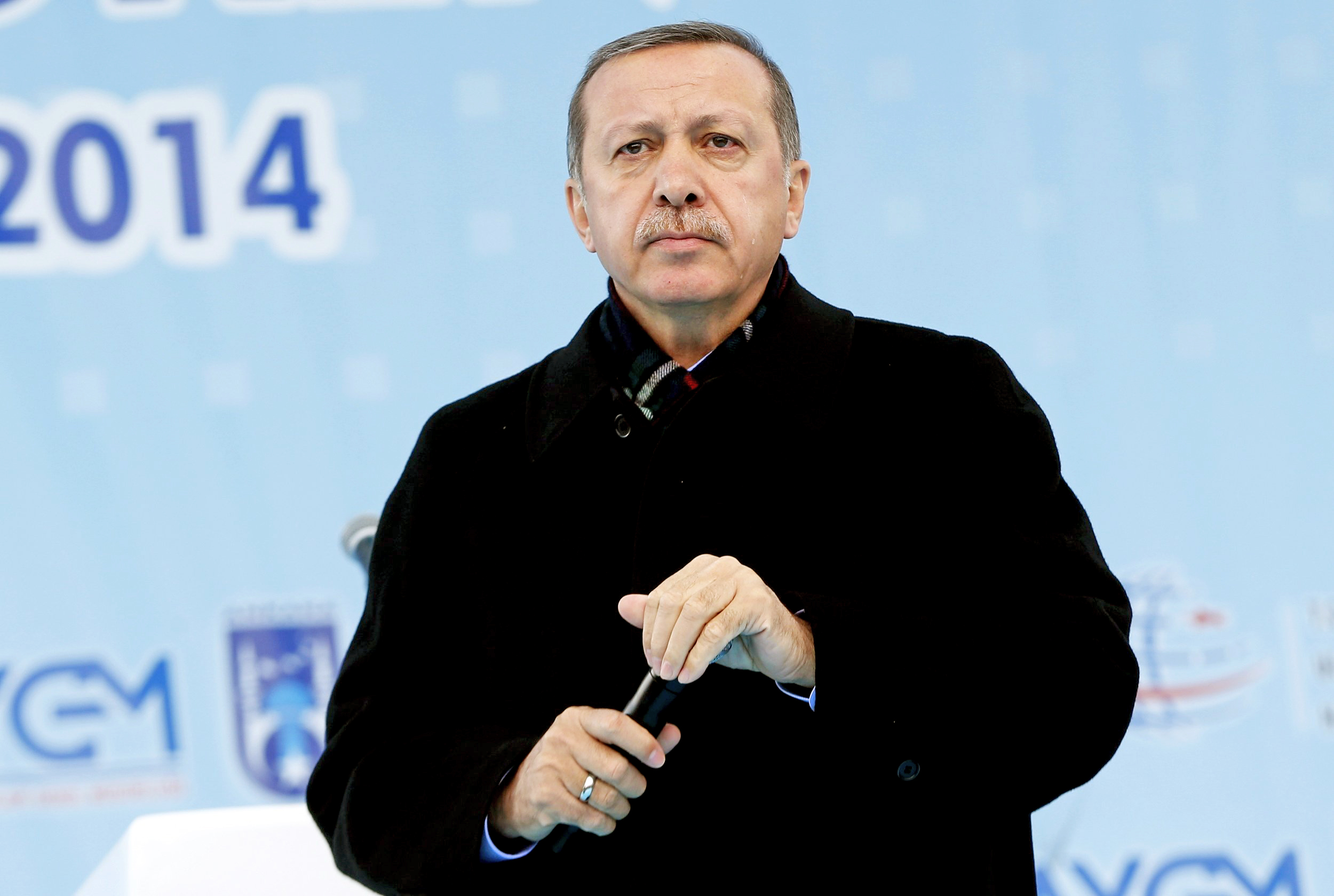 Turkey's Prime Minister Tayyip Erdogan addresses the crowd during an opening ceremony of a new metro line in Ankara on March 13, 2014. (Umit Bektas—Reuters)