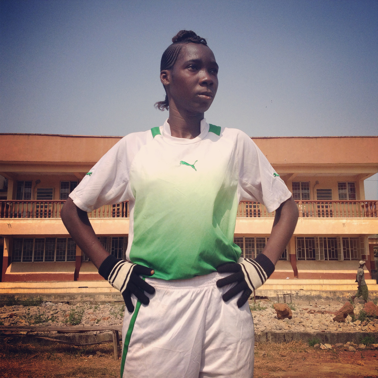 Mar. 7, 2014. What a man do, a woman can do. Jeneba Koroma, Sierra Leone Queens footballers is one of the beautiful ladies I stumbled upon in their camp during a short assignment for FIFA weekly magazine. I also admire her natural hair that she made stylish. I wish they win in their next game against Liberia.