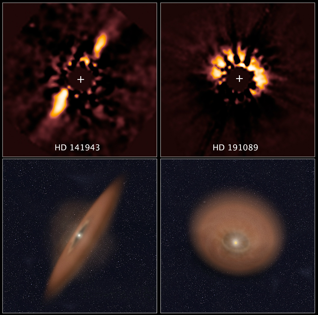 Images of planetary disks from Hubble