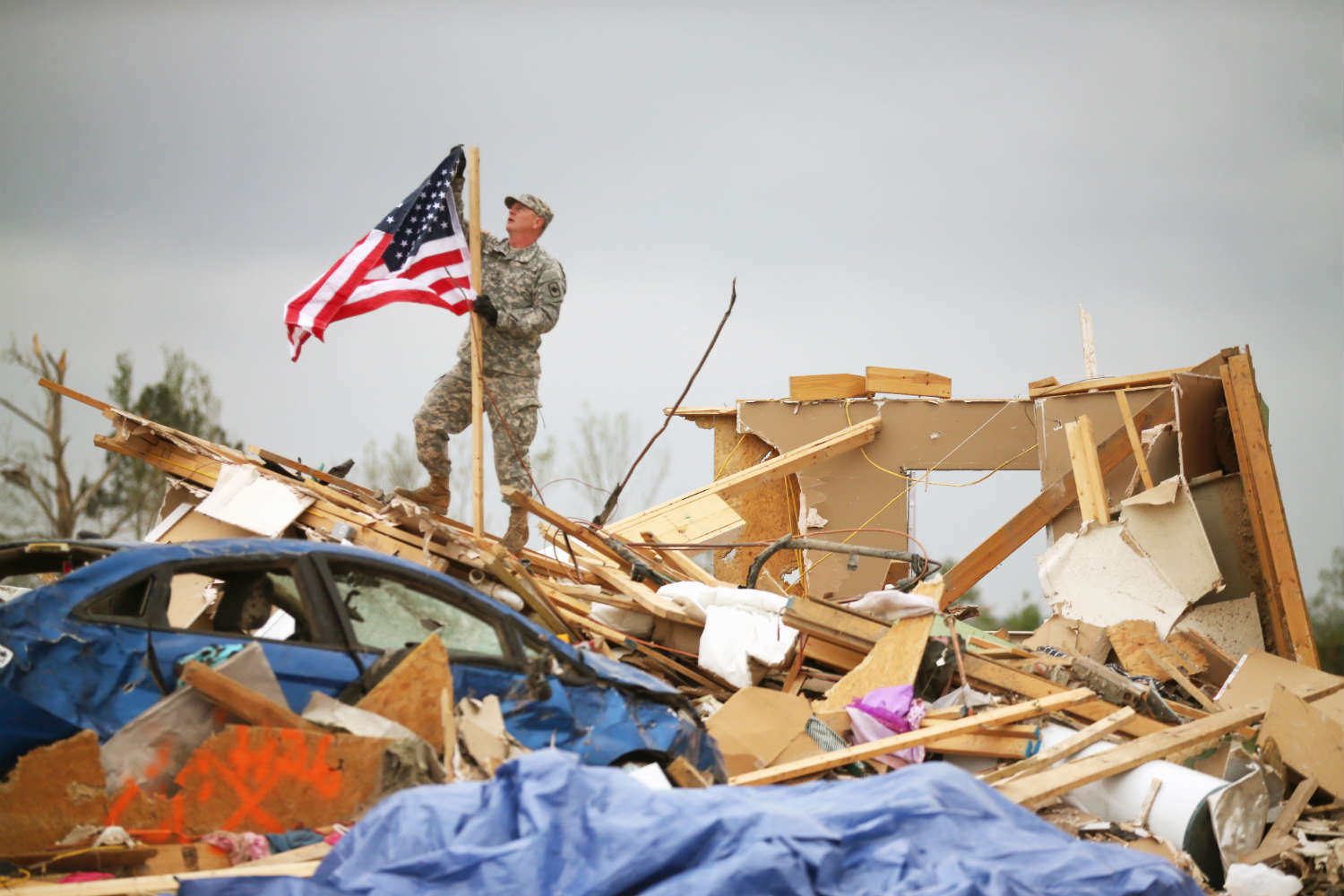 Deadly tornadoes devastated the town of Vilonia, Arkansas on Apr. 27 (Mark Wilson/Getty Images)