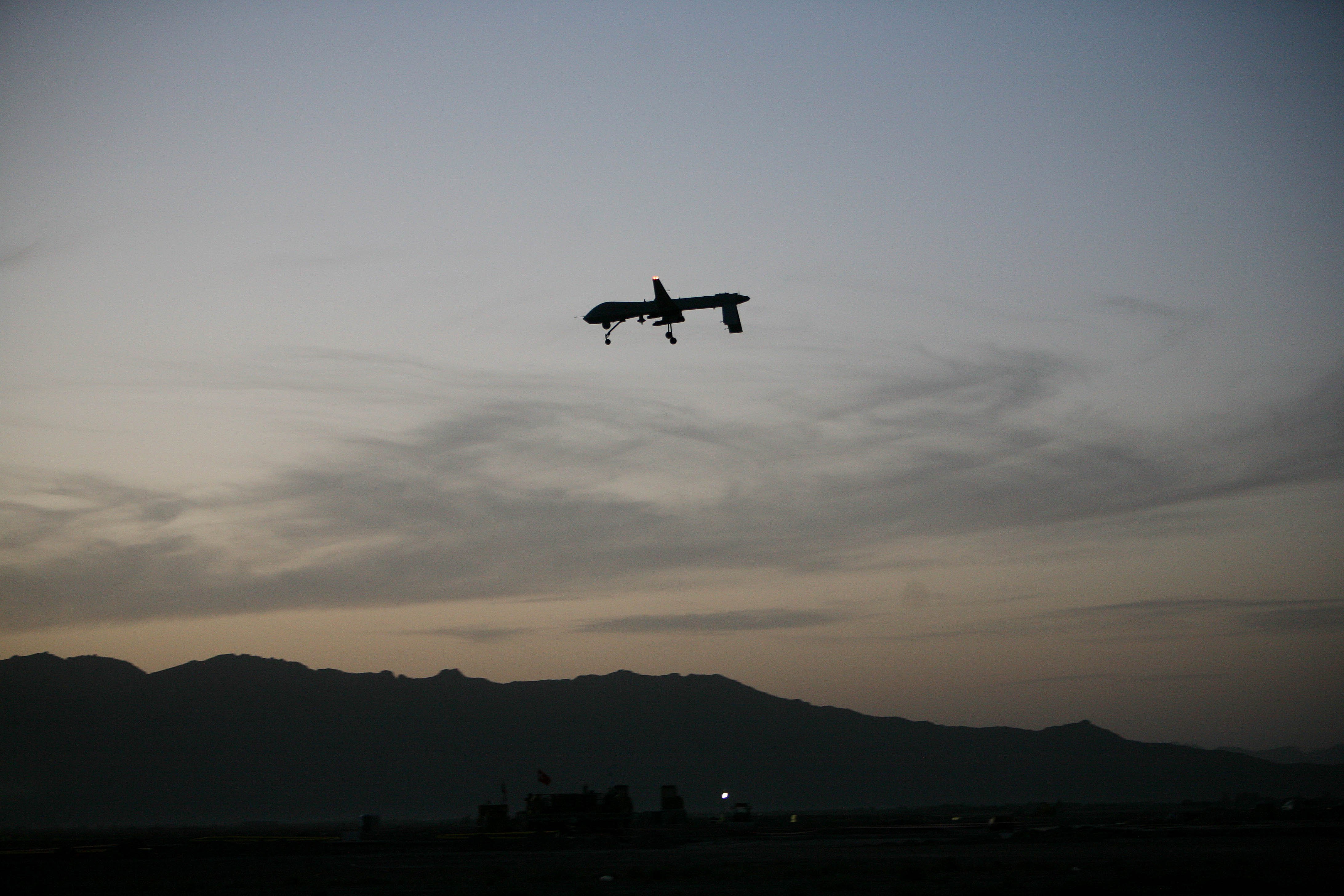A <em>Predator </em>drone flies over Afghanistan. (Veronique de Viguerie / Getty Images)