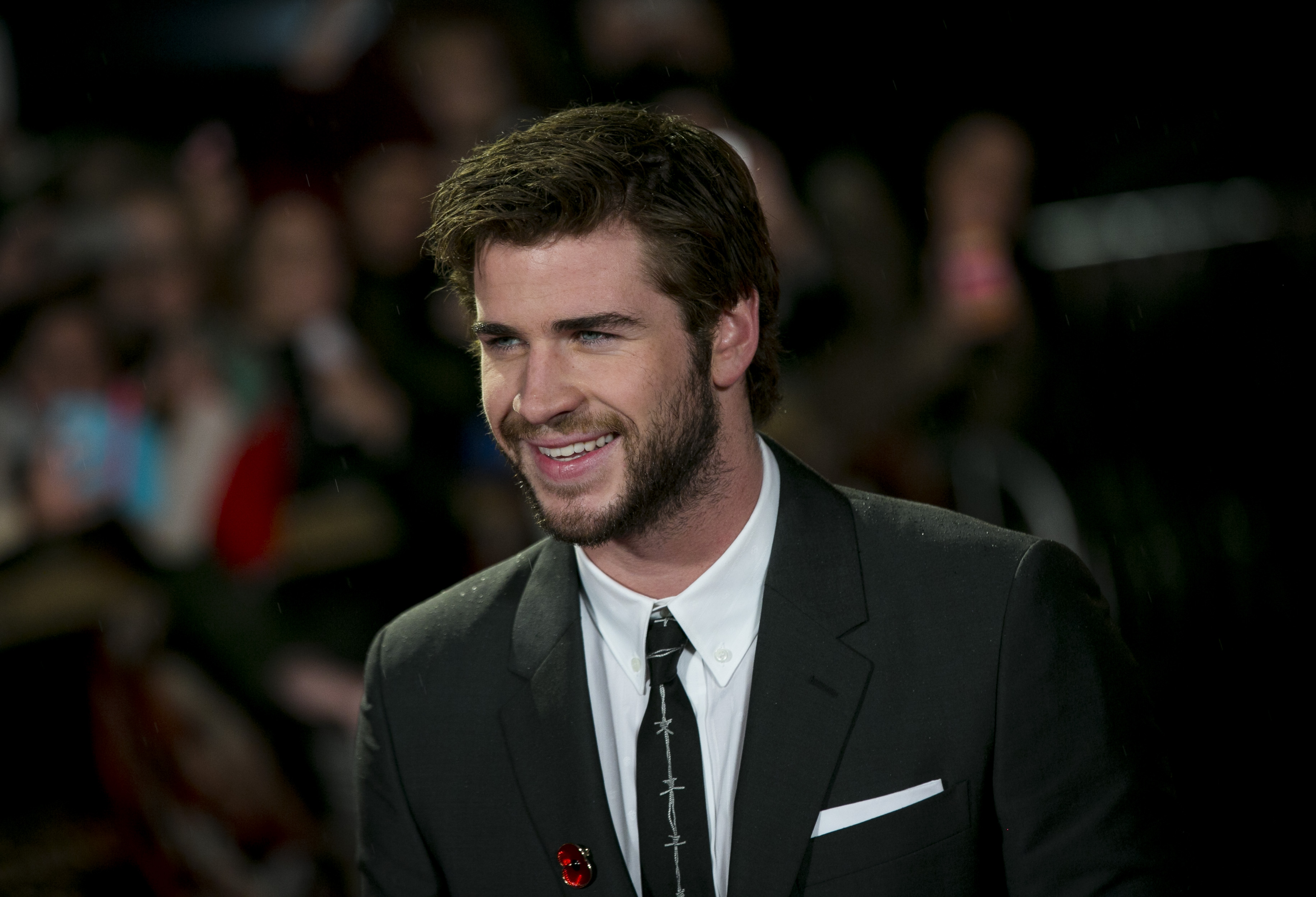 LONDON, UNITED KINGDOM - NOVEMBER 11: Liam Hemsworth attends the UK Premiere of "The Hunger Games: Catching Fire" at Odeon Leicester Square on November 11, 2013 in London, England. (Photo by John Phillips/UK Press via Getty Images) (John Phillips—Getty Images)