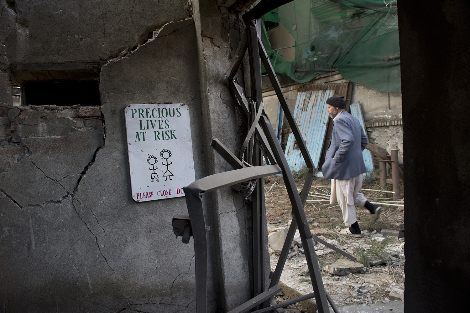 The guest house for Roots of Peace the day after the house was attacked by Taliban in Kabul,  March 28, 2014.