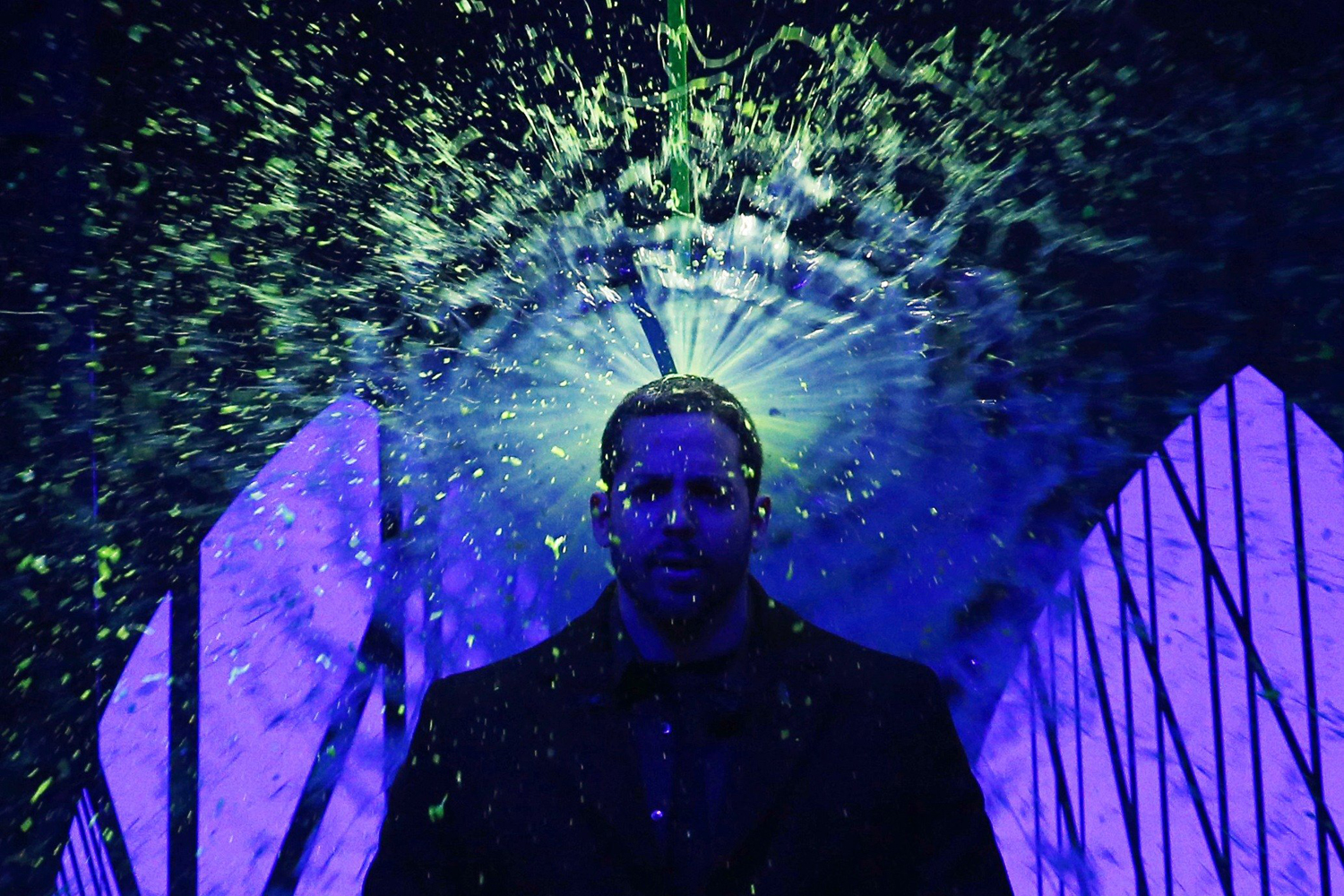 David Blaine gets slimed on stage at the 27th Annual Kids' Choice Awards in Los Angeles