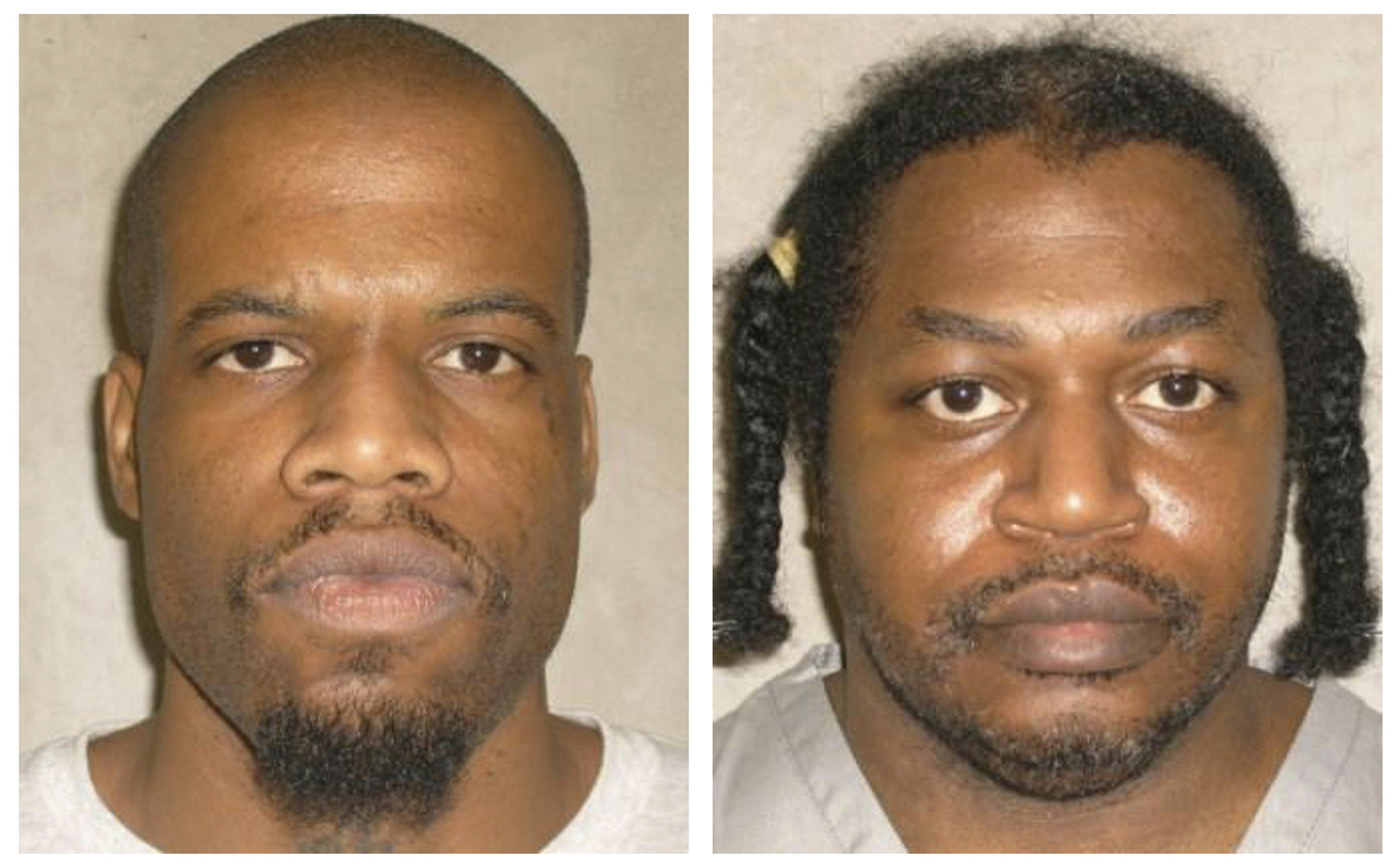 Death row inmates Charles Warner, right, and Clayton Lockett are seen in a combination of pictures from the Oklahoma Department of Corrections dated June 29, 2011. (Oklahoma Department of Corrections/Reuters)