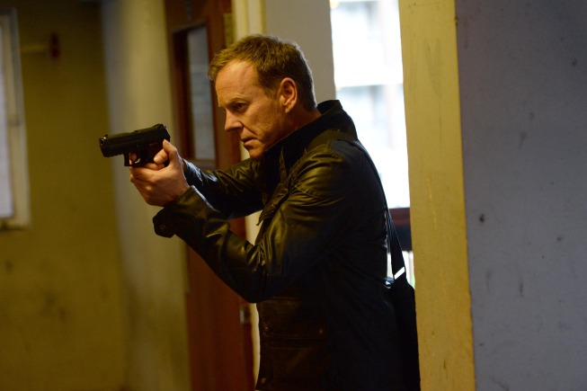 24:  LIVE ANOTHER DAY:   Jack (Kiefer Sutherland) tracks a man suspected to be a key participant in a plot to assassinate the President in Part Two of the  &quot;11:00 AM - 12:00 PM /12:00 PM - 1:00 PM&quot; special two-hour Season Premiere episode of 24:  LIVE ANOTHER DAY airing Monday, May 5 (8:00-10:00 PM ET/PT) on FOX. &#xa9;2014 Fox Broadcasting Co. Cr: Daniel Smith/FOX