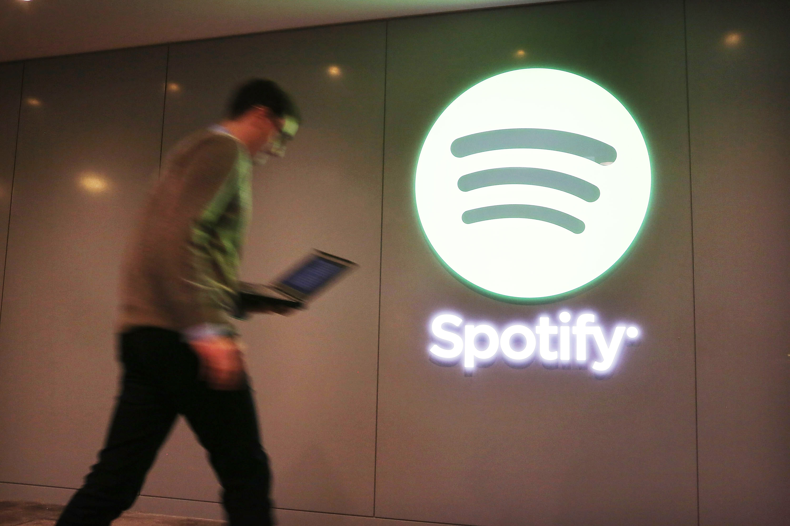 Online Music Streaming Service Spotify Holds Press Event In New York