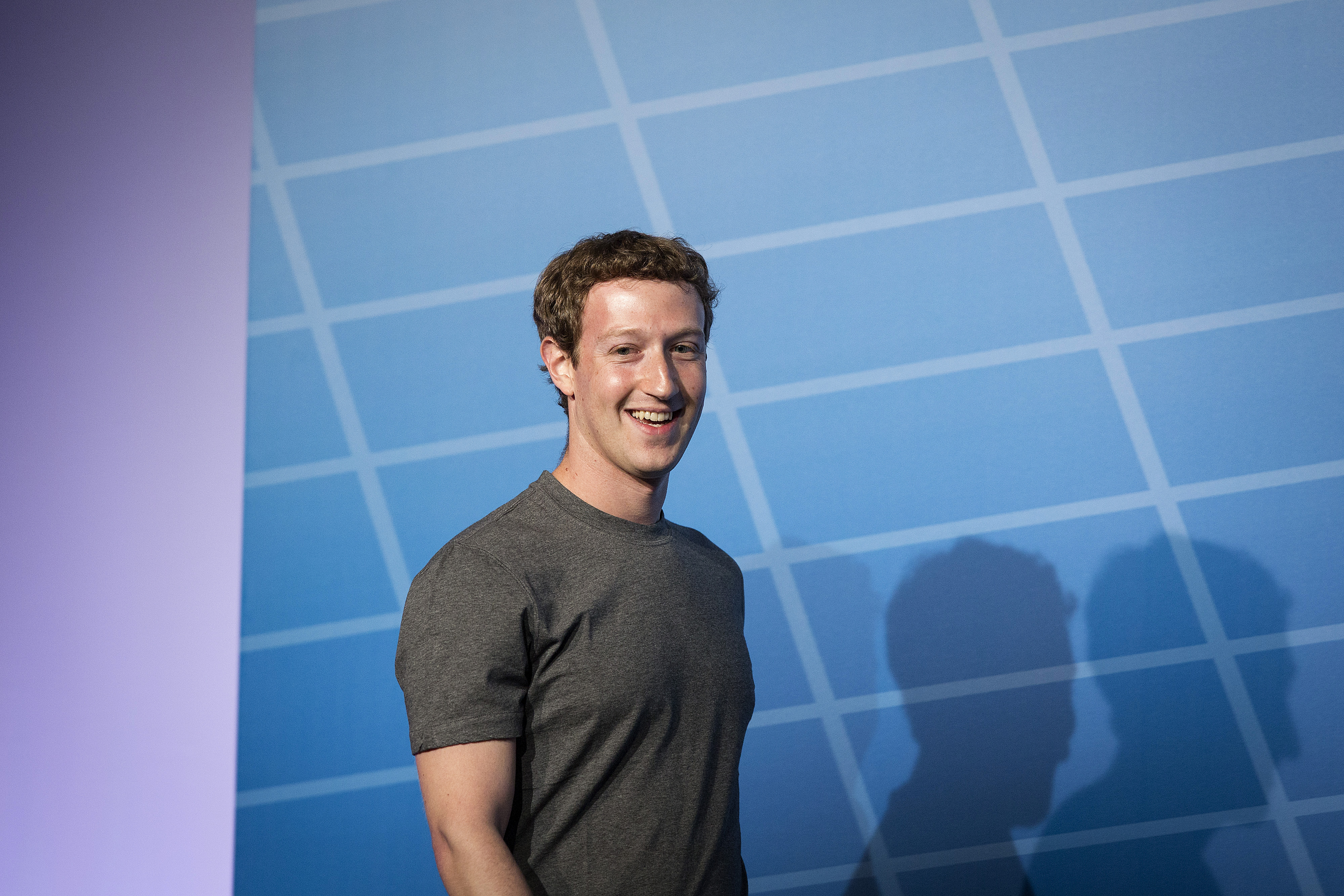 Mark Zuckerberg arrives for a keynote session on the opening day of the Mobile World Congress in Barcelona, Feb. 24, 2014. (Simon Dawson—Bloomberg/Getty Images)