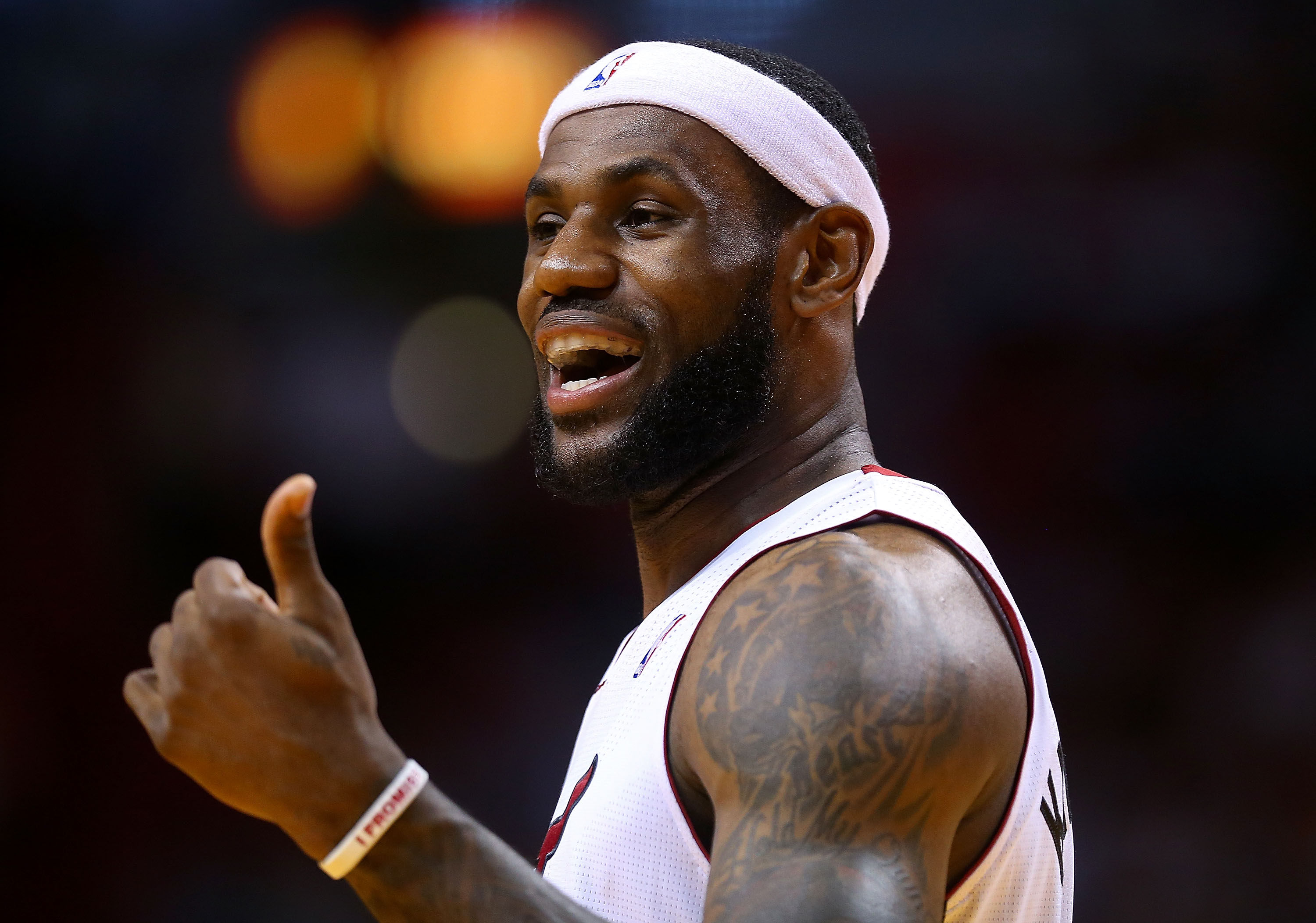 LeBron James during a game at American Airlines Arena in Miami, March 12, 2014. (Mike Ehrmann—Getty Images)