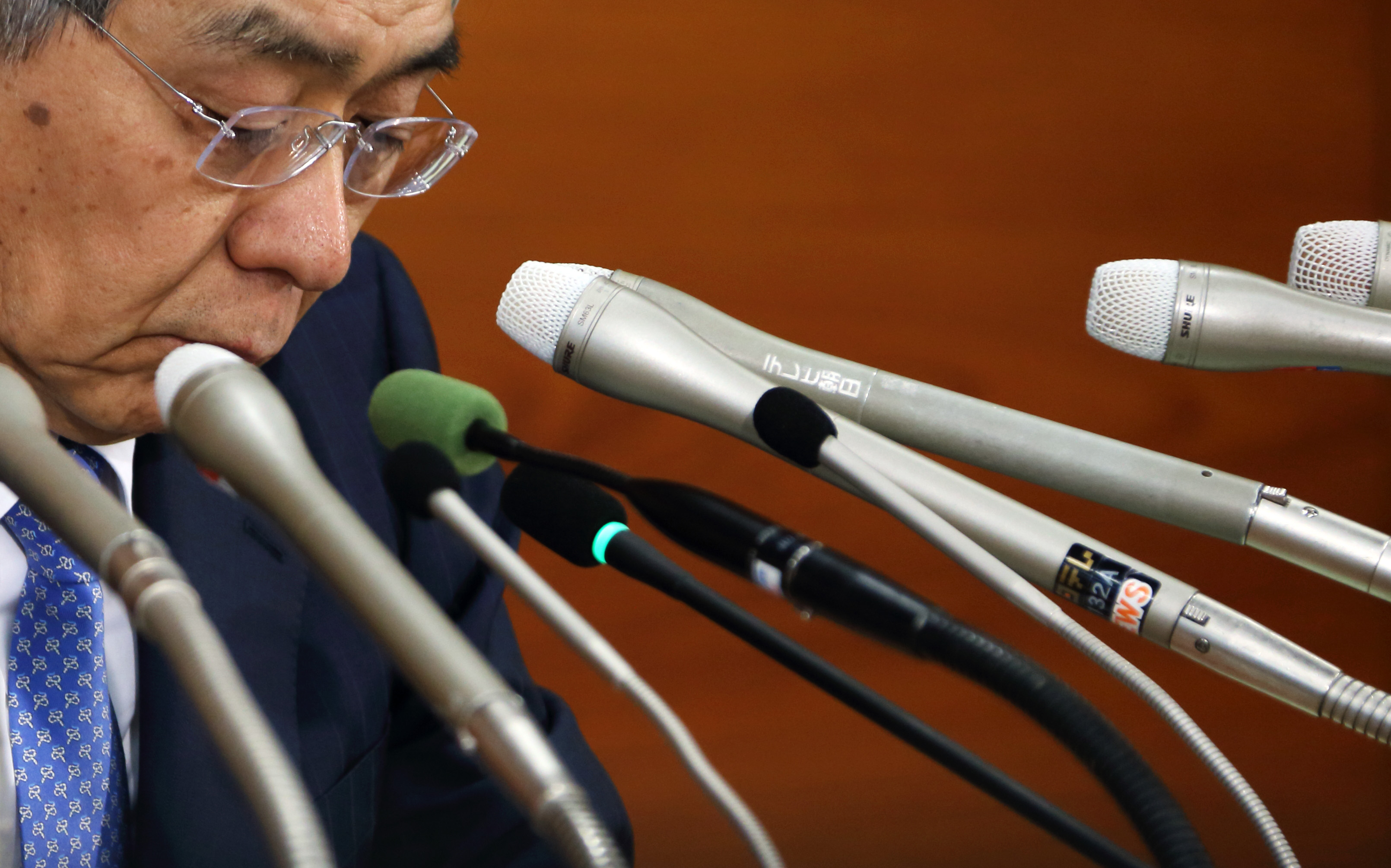 This man can't save the economy by himself, and neither can any other central banker. Haruhiko Kuroda, governor of the Bank of Japan, during a news conference in Tokyo on April 8, 2014 (Bloomberg&mdash;Bloomberg via Getty Images)