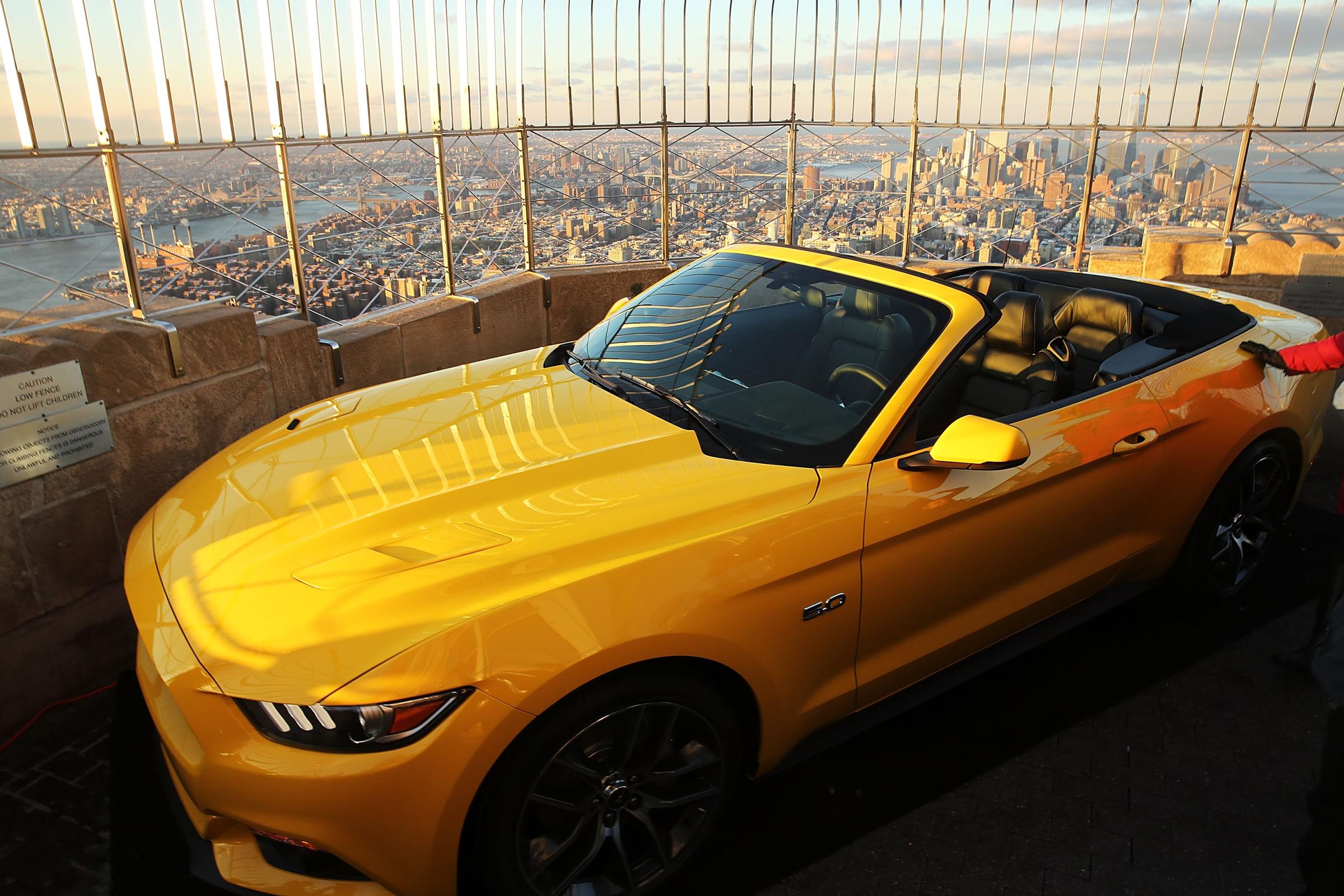 Ford Marks 50th Anniversary Of Company's Mustang By Revealing 2015 Model On Empire State Building