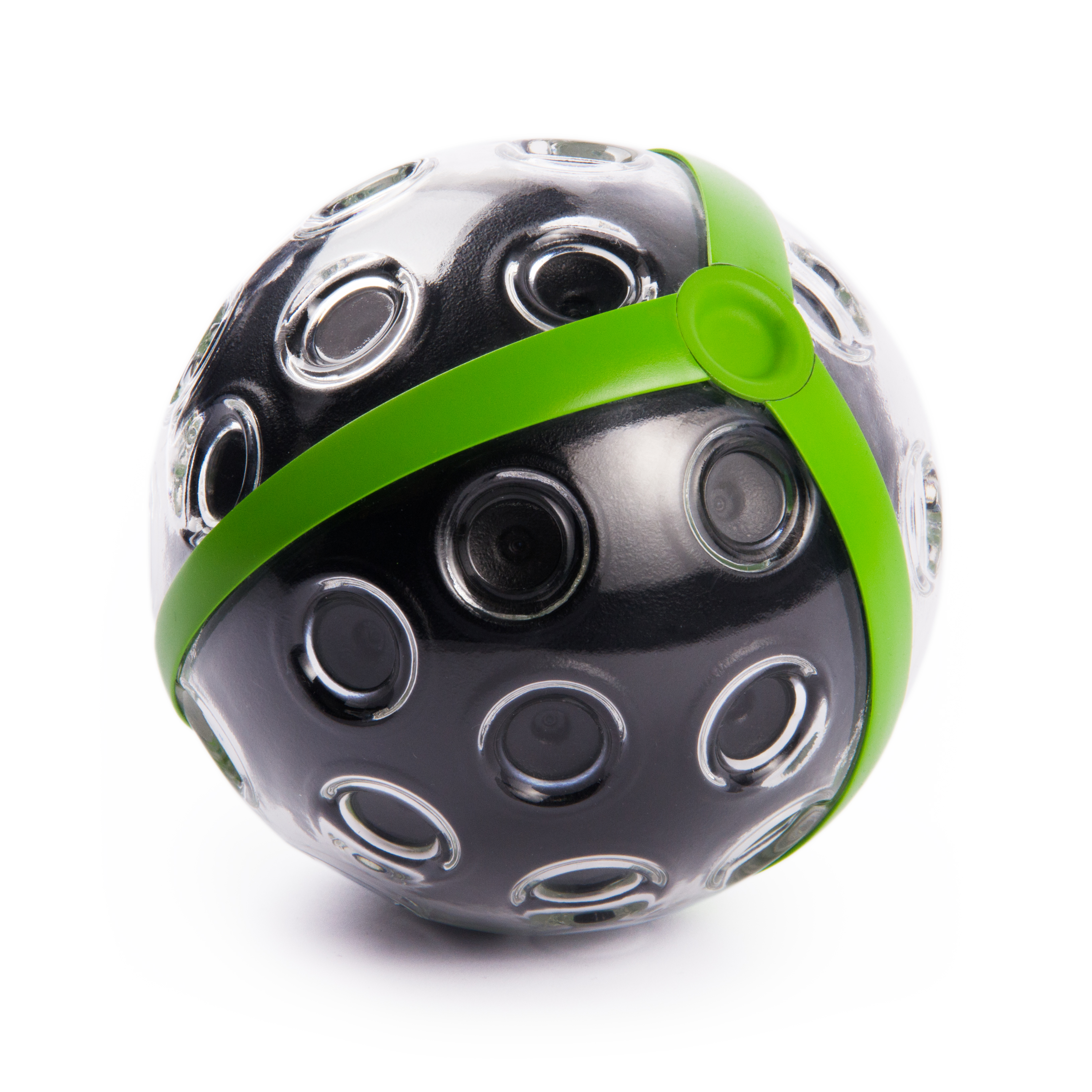 Panono cameras come in both green and black, and have a diameter of just 4.33 inches.