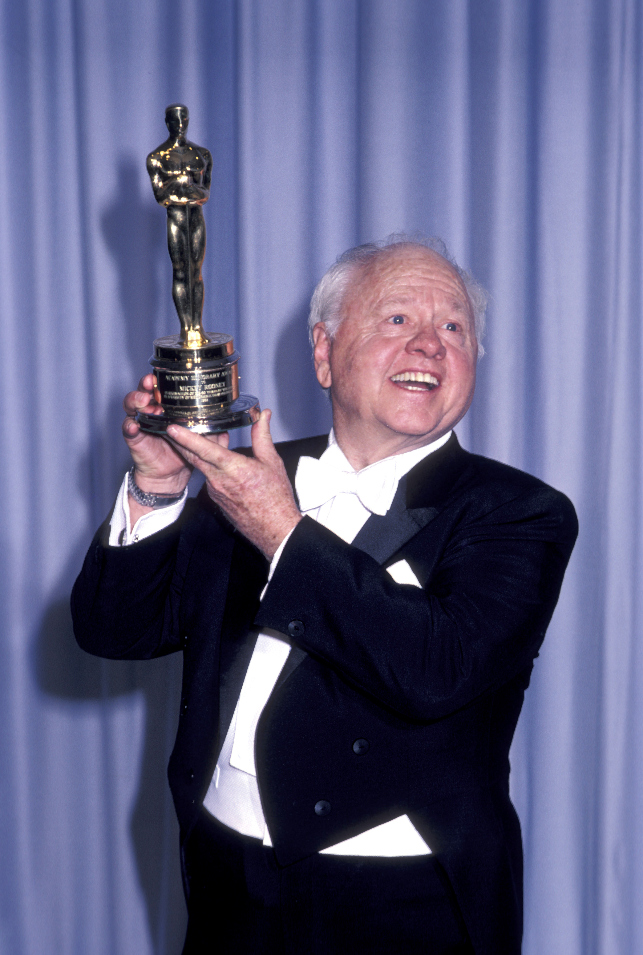 Mickey Rooney received an Honorary Oscar in 1983 "in recognition of his 50 years of versatility in a variety of memorable film performances." (Ron Galella&mdash;WireImage/Getty Images)