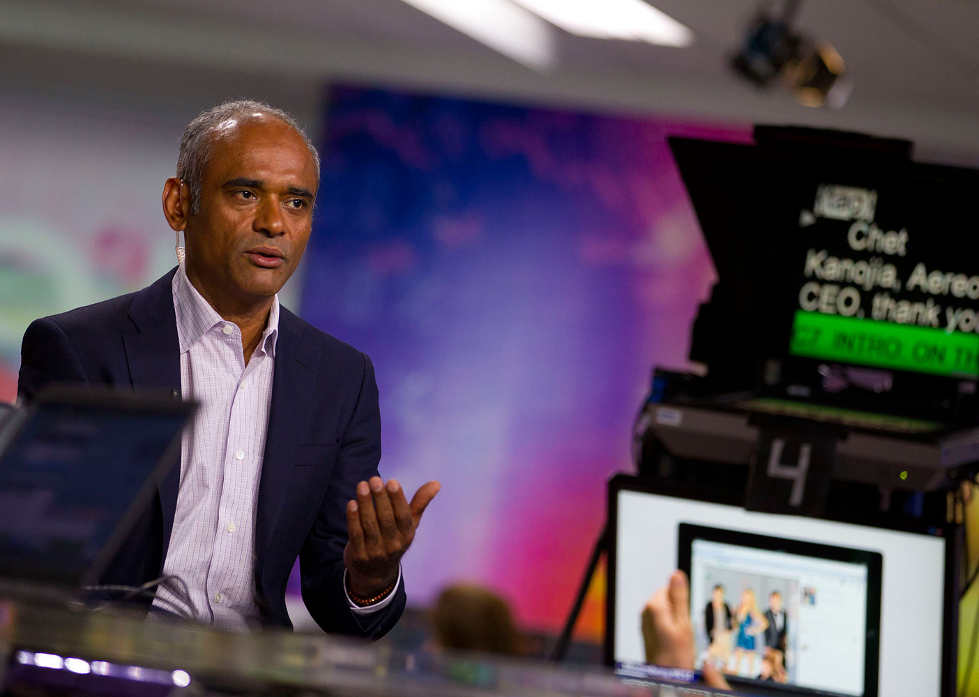 Chet Kanojia, chief executive officer and founder of Aereo Inc., speaks during a Bloomberg Television interview in New York, July 31, 2013. (Jin Lee—Bloomberg/Getty Images)