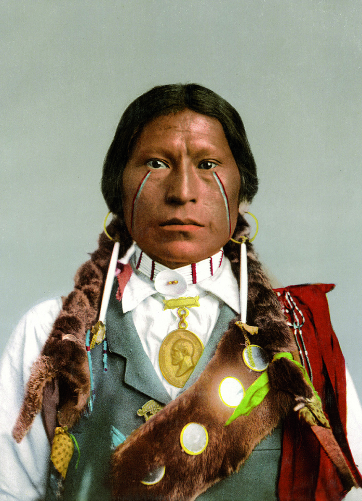 Apache Chief James A. Garfield, photochrom.