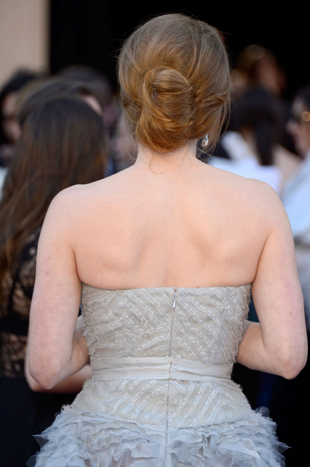 Actress Amy Adams arrives at the Oscars at Hollywood Highland Center on February 24, 2013.