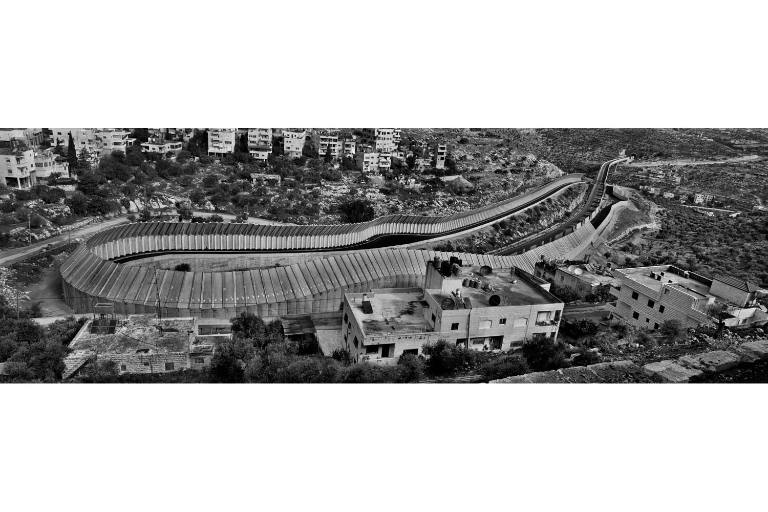 Route 60, Beit Jala, Bethlehem area. Specially designed concrete slabs were incorporated into the Wall along major transport routes such as Road 60 to prevent potential attacks (2011). From Wall, Photographs by Joself Koudelka (Aperture, 2013).