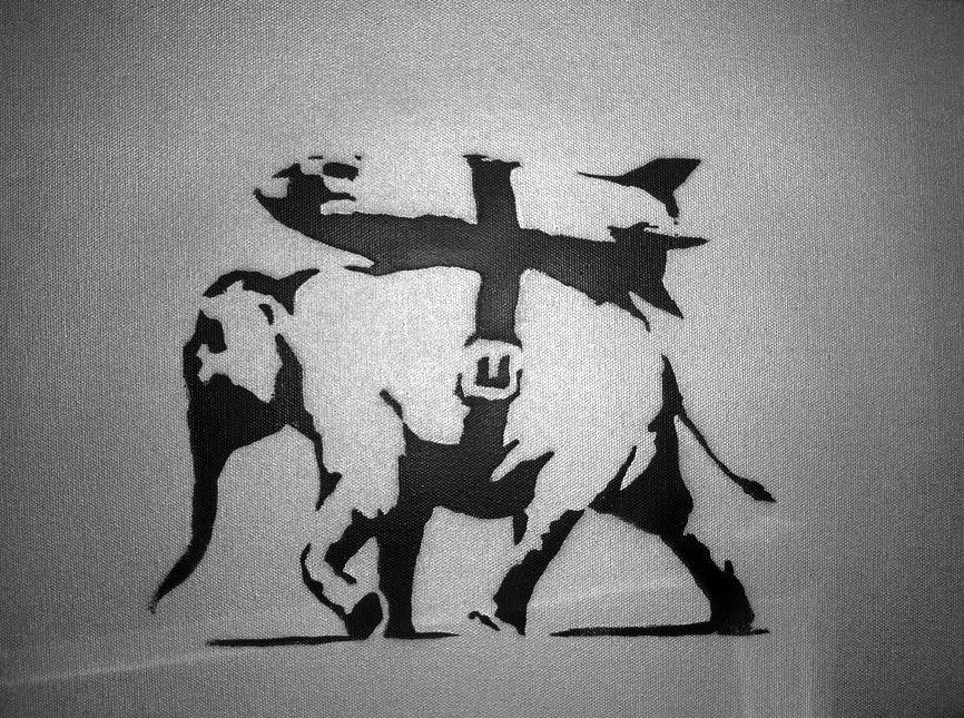 Shares in Banksy's "Heavy Artillery Elephant" are available to buy from My Art Invest (Banksy--Copyright My Art Invest)