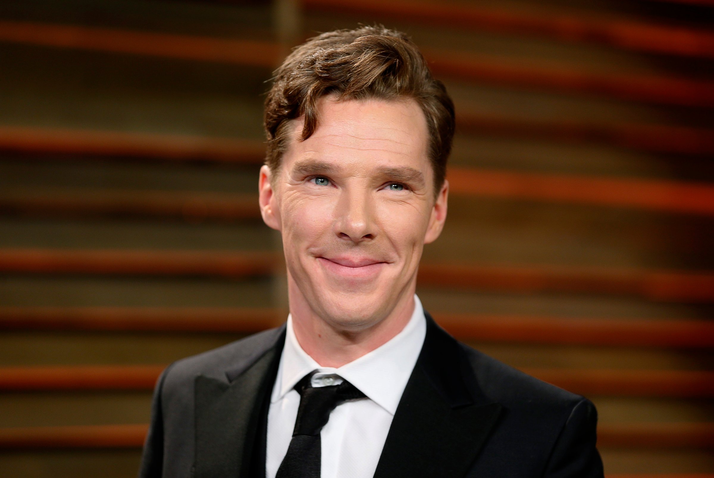 Benedict Cumberbatch arrives at the 2014 Vanity Fair Oscars Party in West Hollywood, on March 3, 2014.