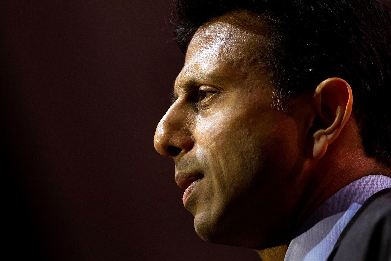 National Harbor, Maryland, USA. 6th March 2014. Governor Bobby Jindal of Louisiana speaks during an address to delegates at the Conservative Political Action Conference (CPAC). © Trevor Collens/Alamy Live News