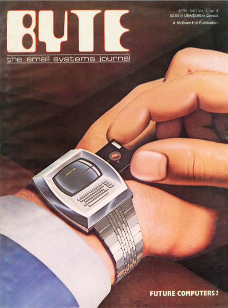 Robert Tinney's cover for the April 1981 issue of <em>Byte</em> magazine (Internet Archive)