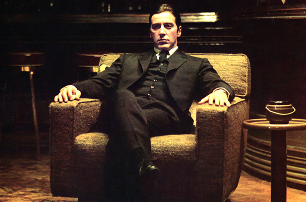 Pacino sits in the very same chair. The film is really two movies interwoven. The first follows Michael Corleone as a mafia boss during the cold war; the second traces the early life of his father Vito from his childhood in Sicily through his mob beginnings in New York.
