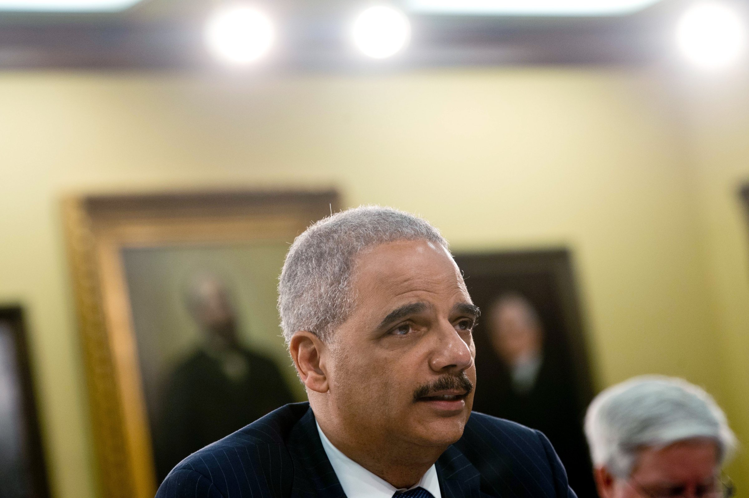 U.S. Attorney General Eric Holder testifies before a House Appropriations Committee Commerce, Justice, Science, and Related Agencies Subcommittee hearing on the Justice Department's fiscal year 2015 budget request on Capitol Hill in Washington, D.C. on April 4, 2014.