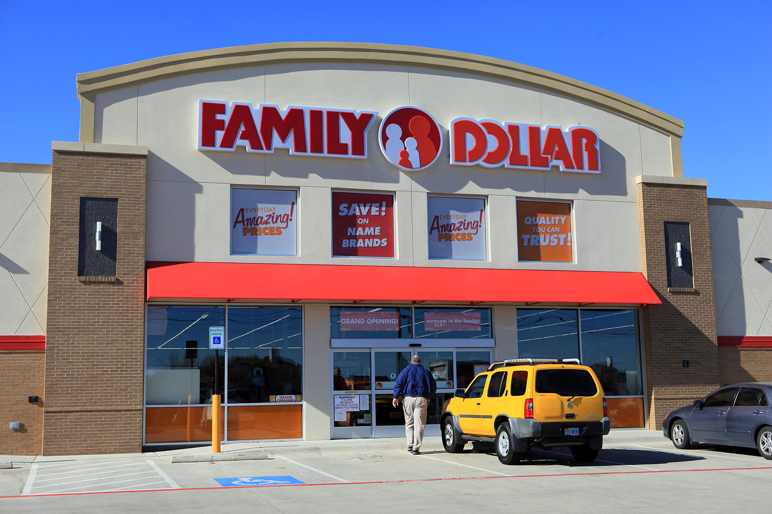 The store front of a Family Dollar Stores Inc. location in Mansfield, Texas, Jan. 7, 2014.