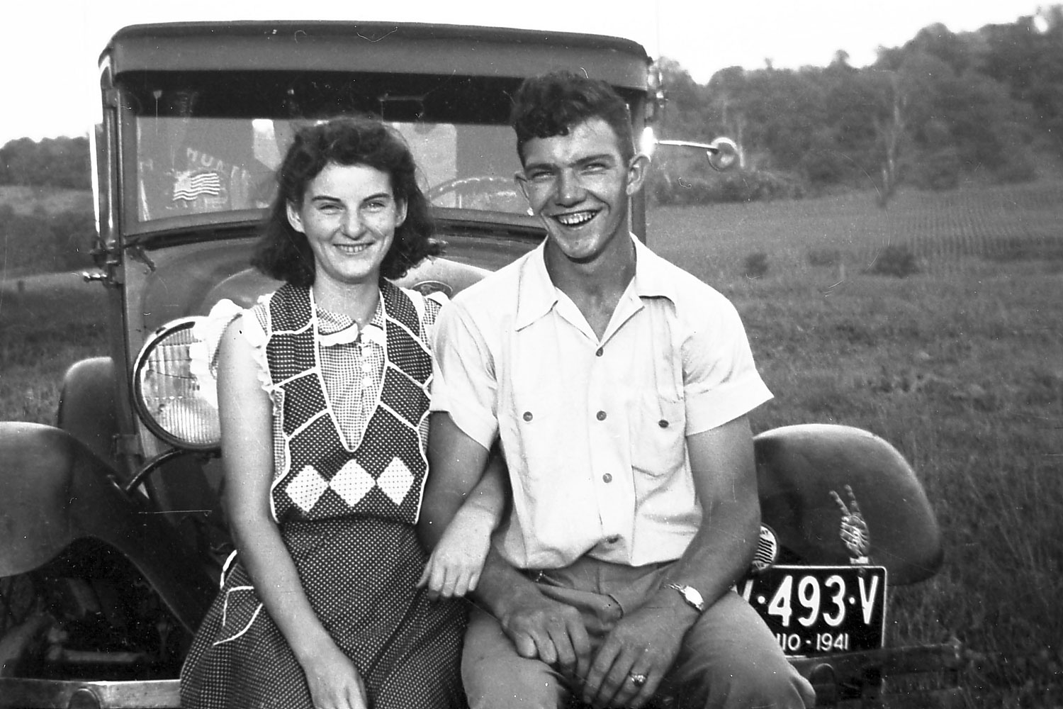 Kenneth and Helen Felumlee pose for a photo in September 1941. (Felumlee family/AP)