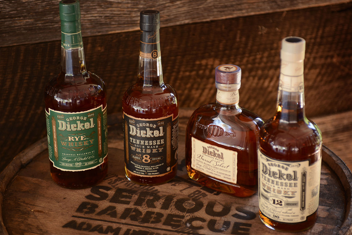 George Dickel Whisky on display at the George Dickel Experience during Meatopia, Nov. 3, 2013, in San Antonio.