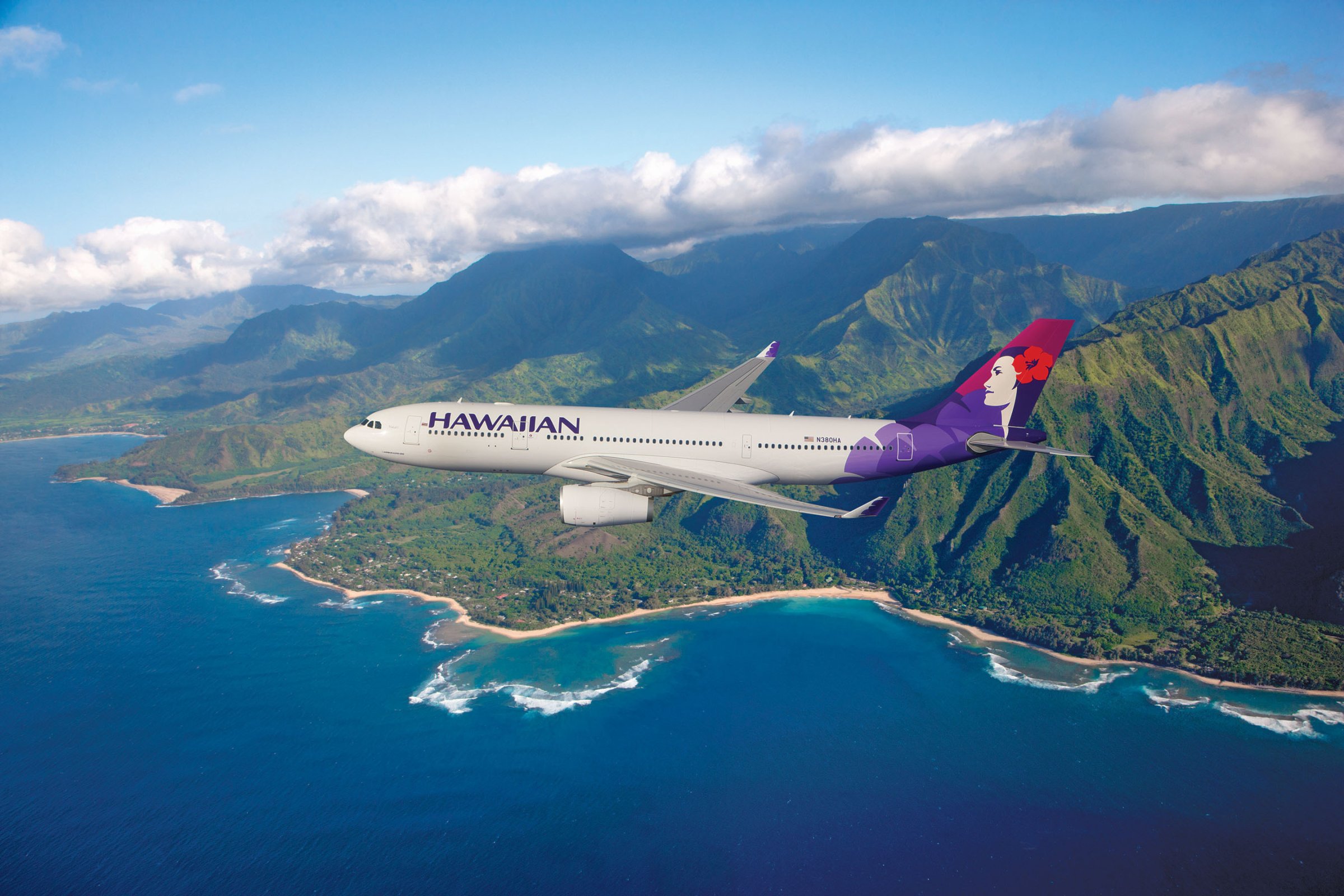 Hawaiian Airlines' wide-body, twin-aisle Airbus A330-200 aircraft.