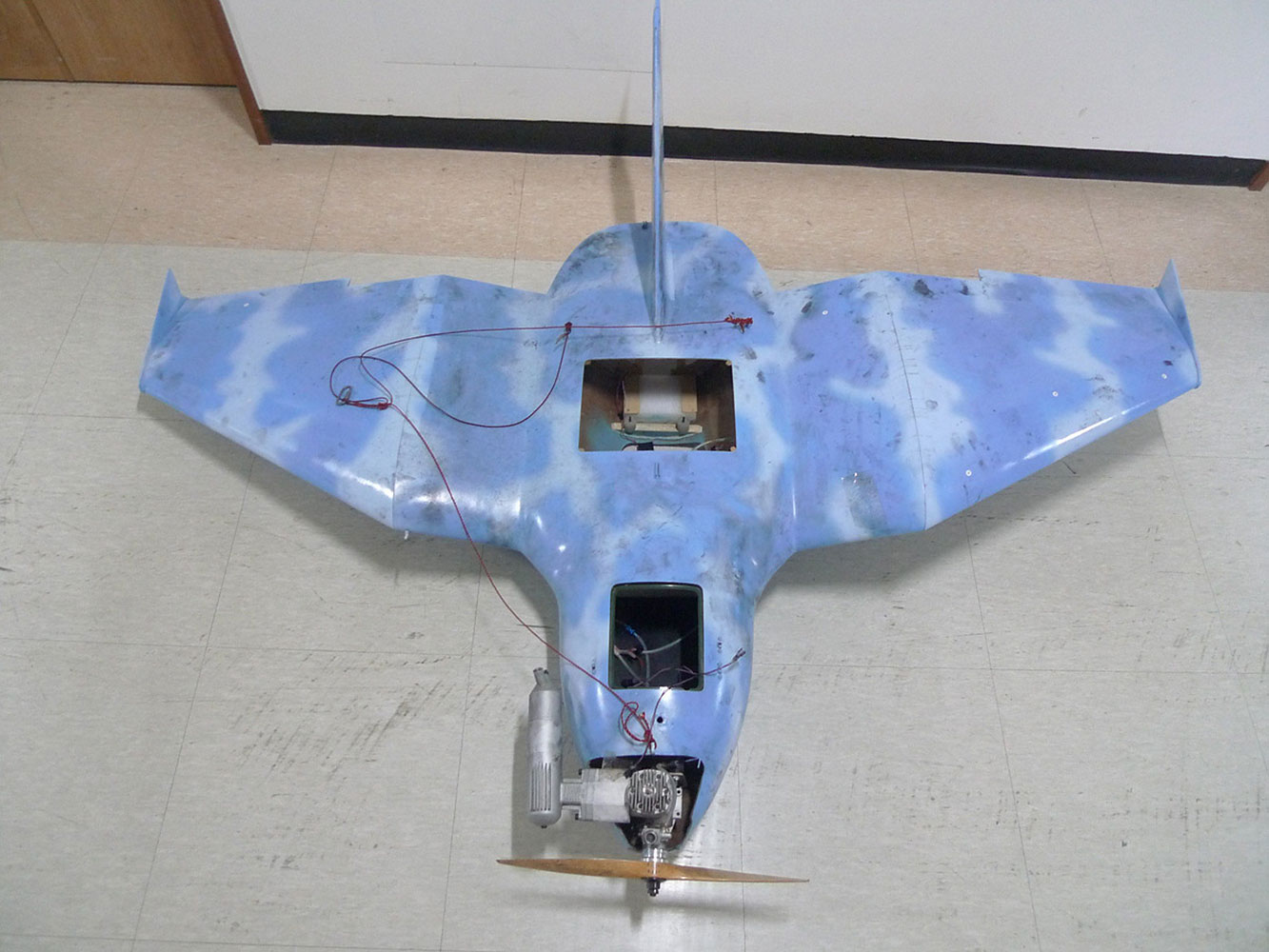 A crashed drone found on March 24, 2014 in Paju, north of Seoul.