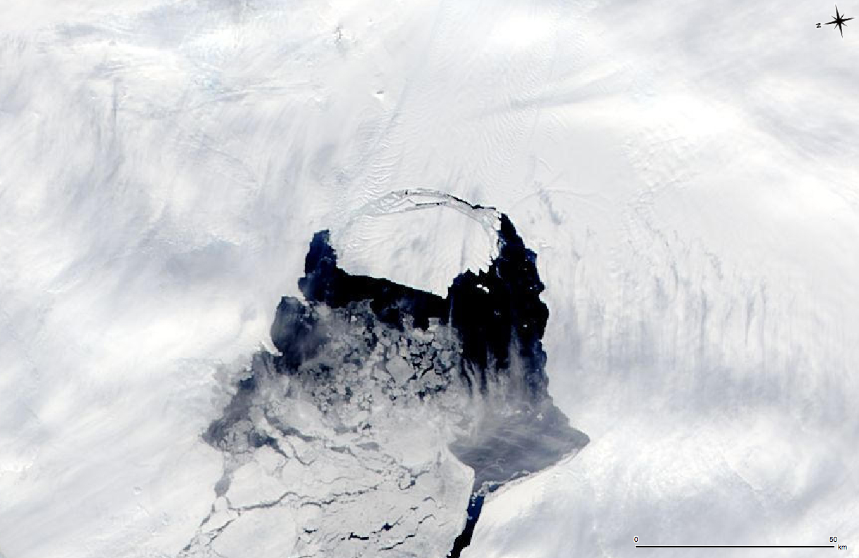 The Pine Island Glacier, twice the size of Atlanta, is calving away from Antarctica.