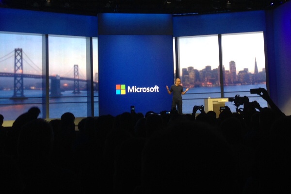 Microsoft CEO Satya Nadella speaks at the Build conference on April 2, 2014 (Harry McCracken / TIME)