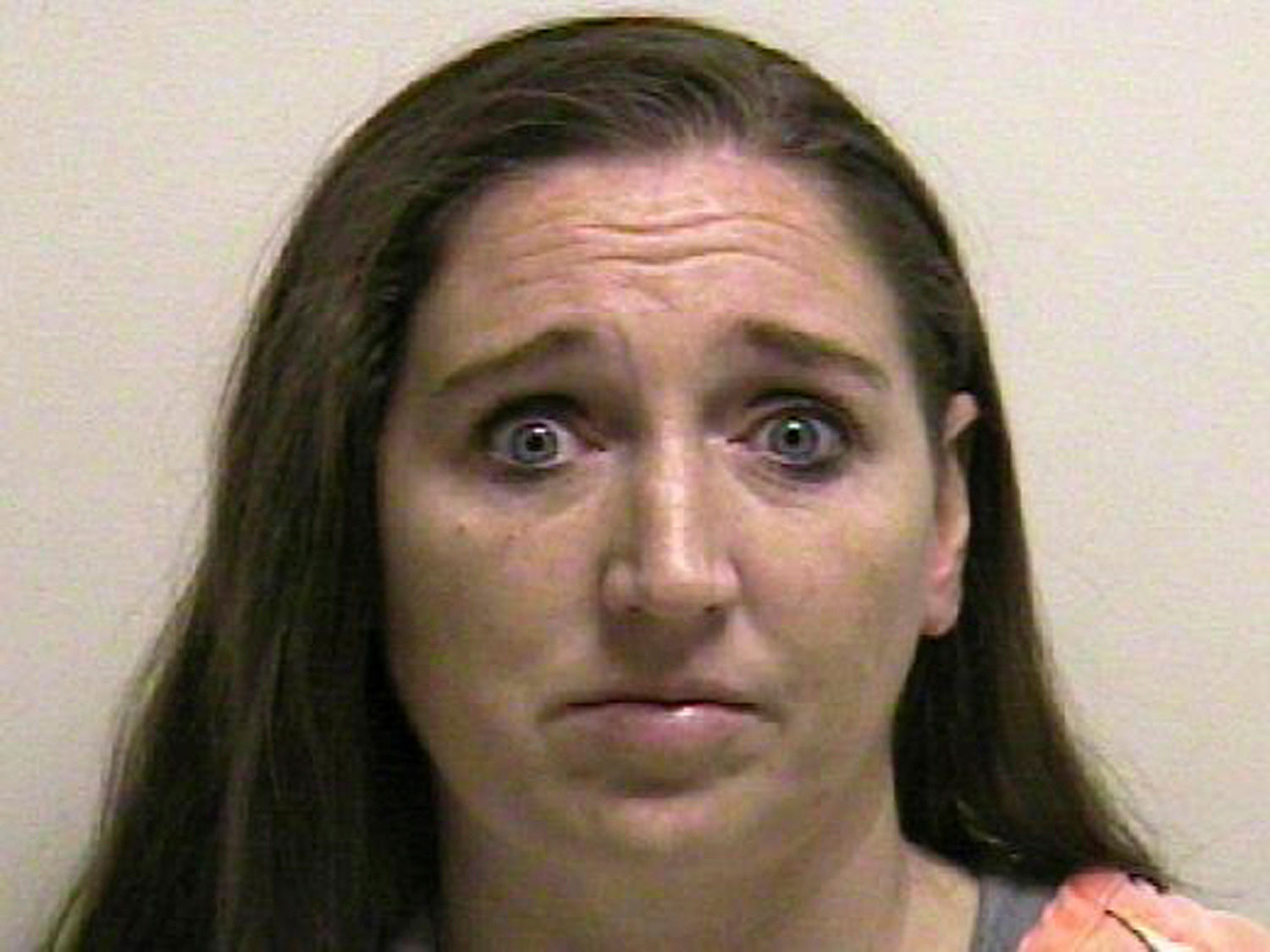 Megan Huntsman at Pleasant Grove County Jail in Pleasant Grove, Utah on April 13, 2014. (Pleasant Grove County Jail/Reuters)