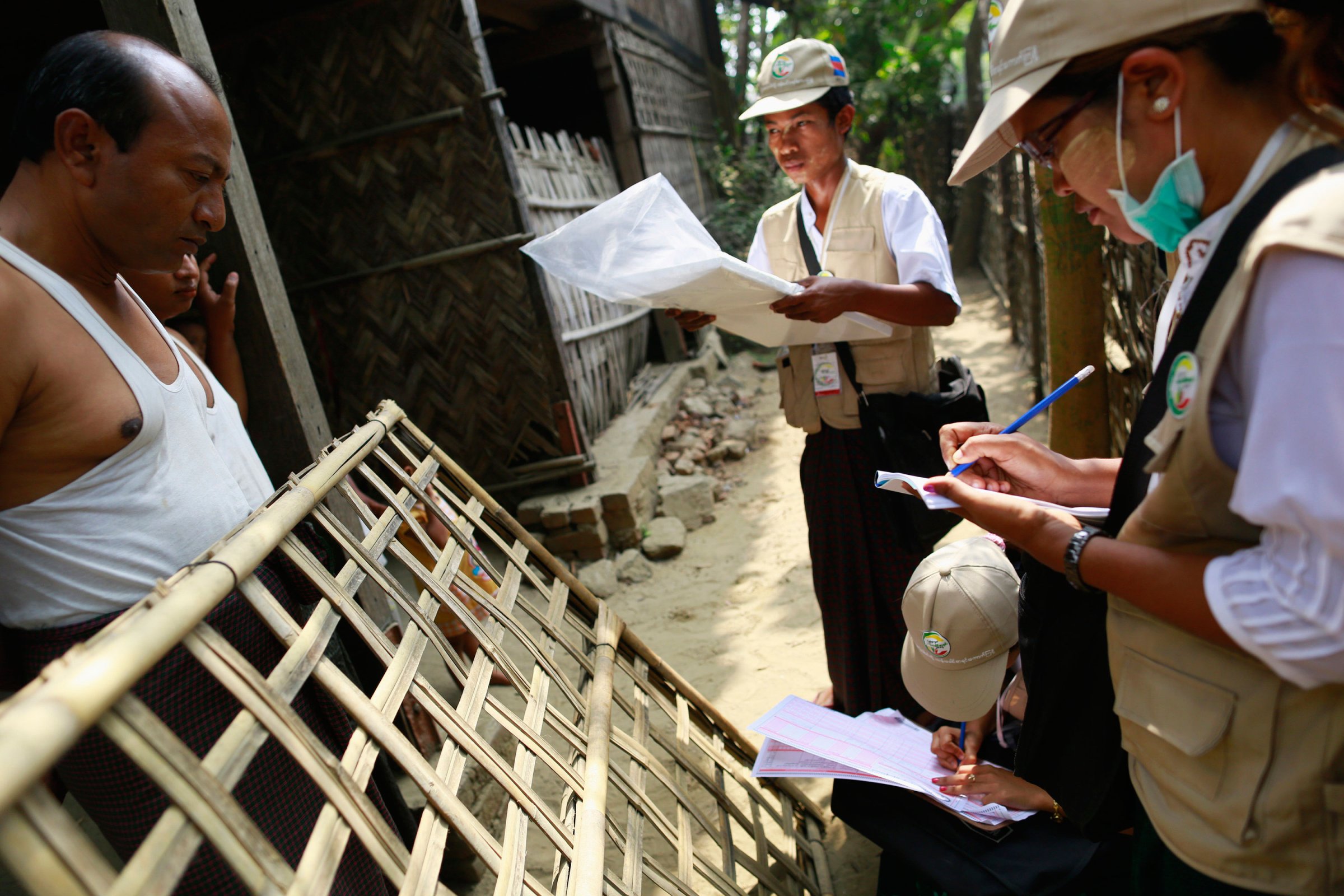 national census at a Rohingya village