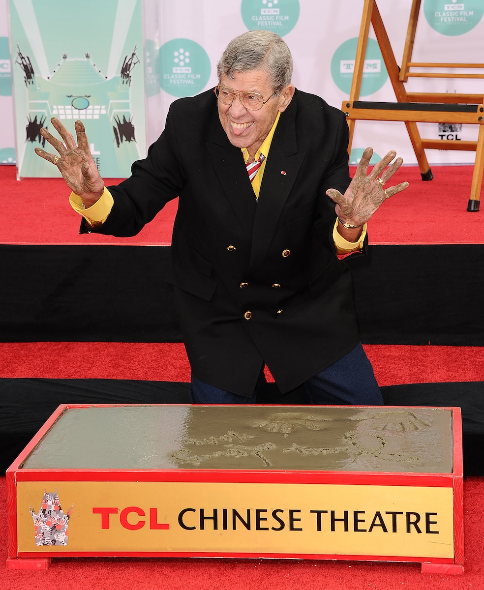 Jerry Lewis is honored with a Hand And Footprint Ceremony at TCL Chinese Theatre IMAX on April 12, 2014, in Hollywood, Calif. (Jason LaVeris / FilmMagic / Getty Images)