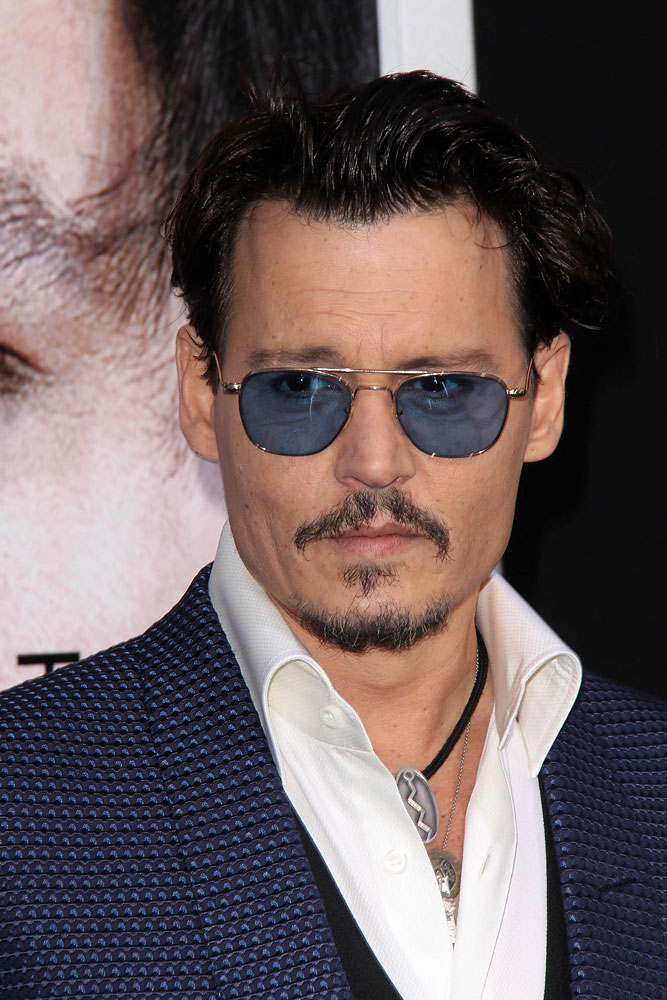 Johnny Depp at the "Transcendence" Premiere at Village Theater in Los Angeles, April 10. 2014. 