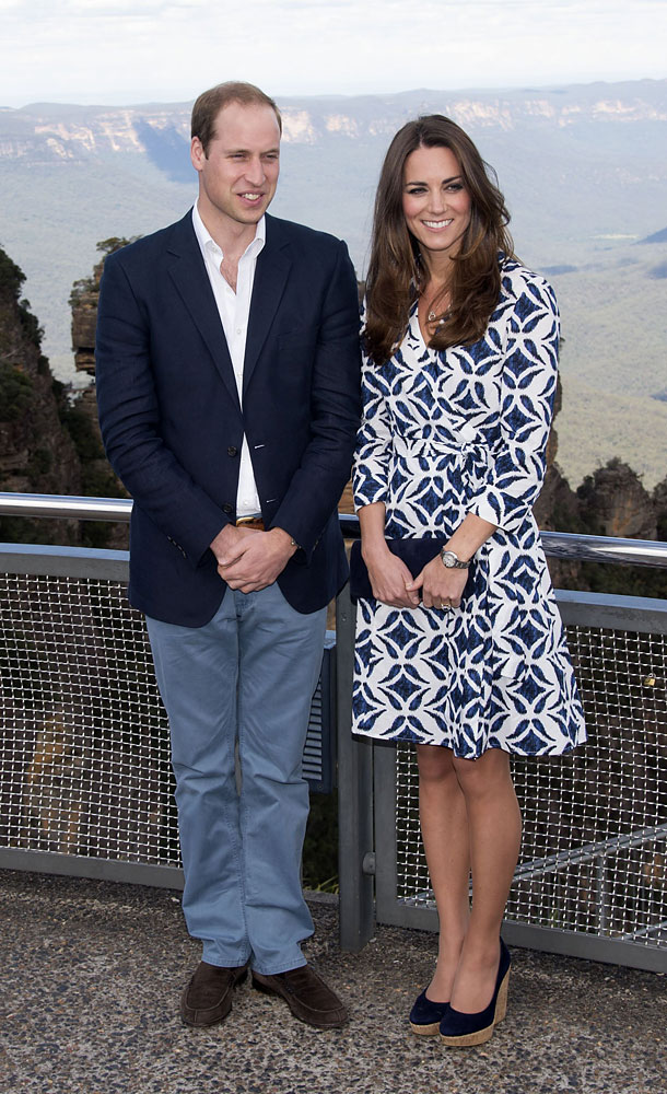 Prince William and Catherine Duchess of Cambridge visit Echo Point, Katoomba in the Blue Mountains, Australia, April 17, 2014.