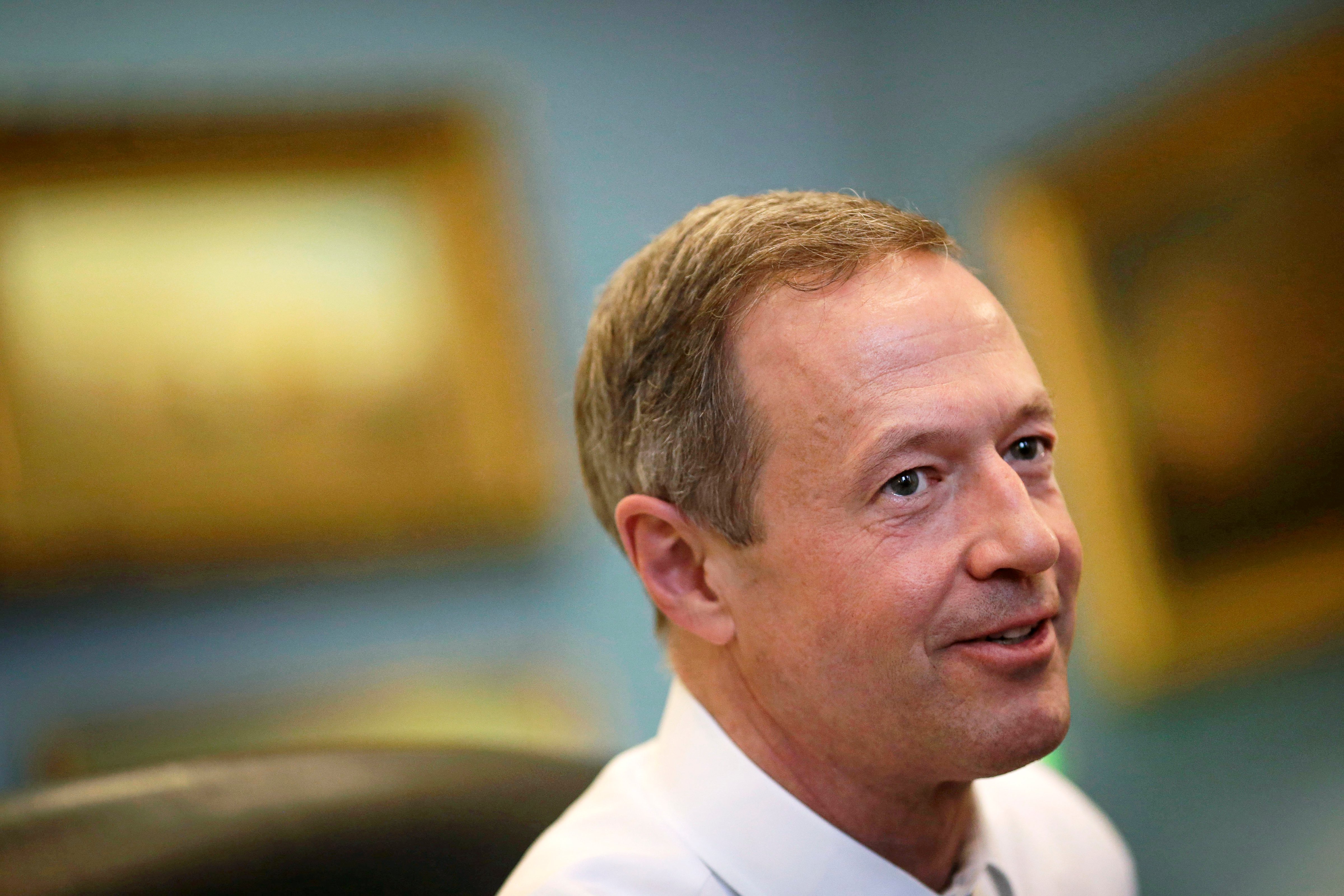 Maryland Governor Martin O'Malley speaks with reporters in his office inside the Maryland State House in Annapolis, Md., on April 7, 2014. (Patrick Semansky—AP)
