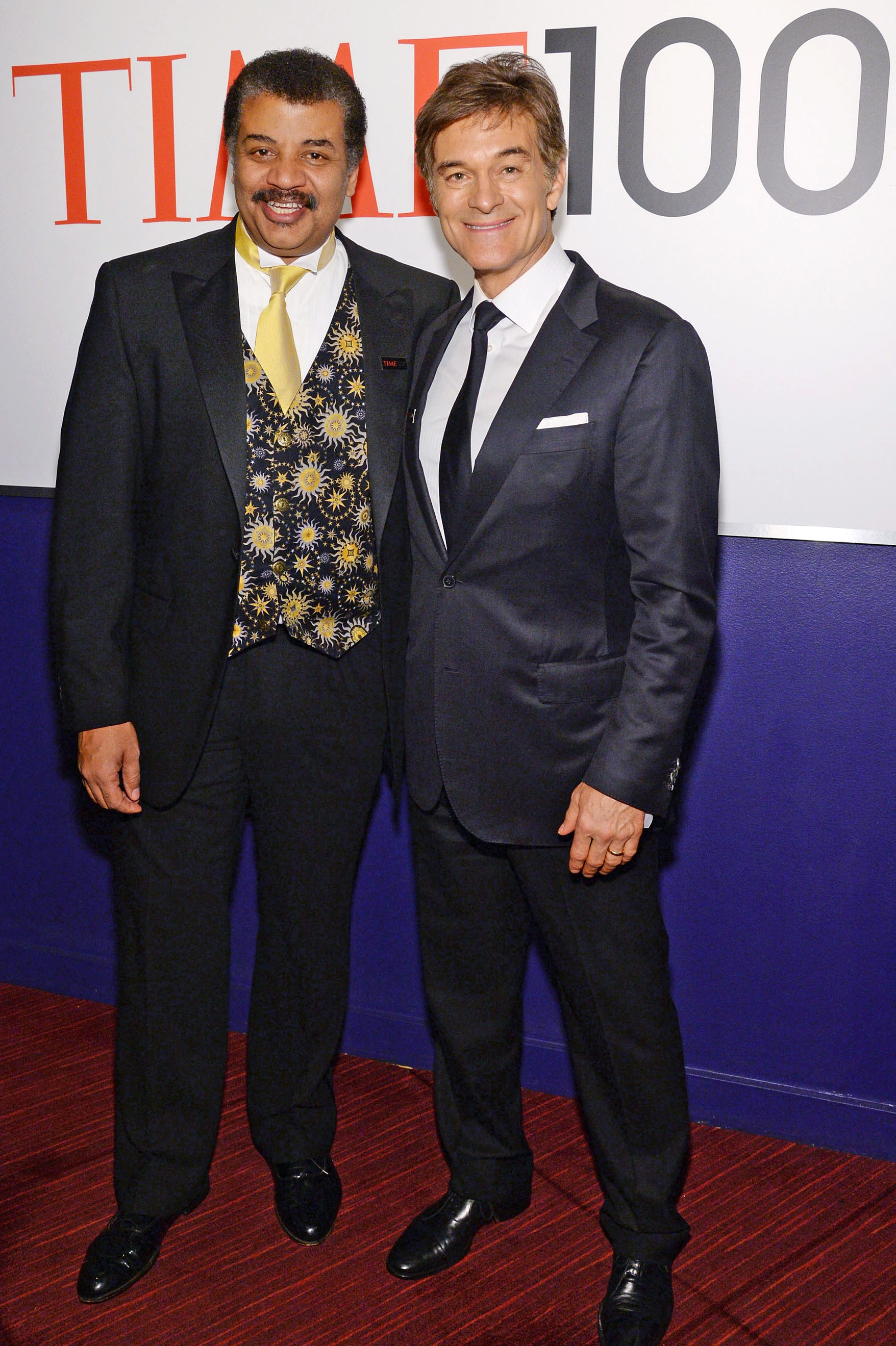 From left: Neil deGrasse Tyson and Dr. Mehmet Oz attend the TIME 100 Gala, TIME's 100 most influential people in the world, at Jazz at Lincoln Center on April 29, 2014 in New York City.