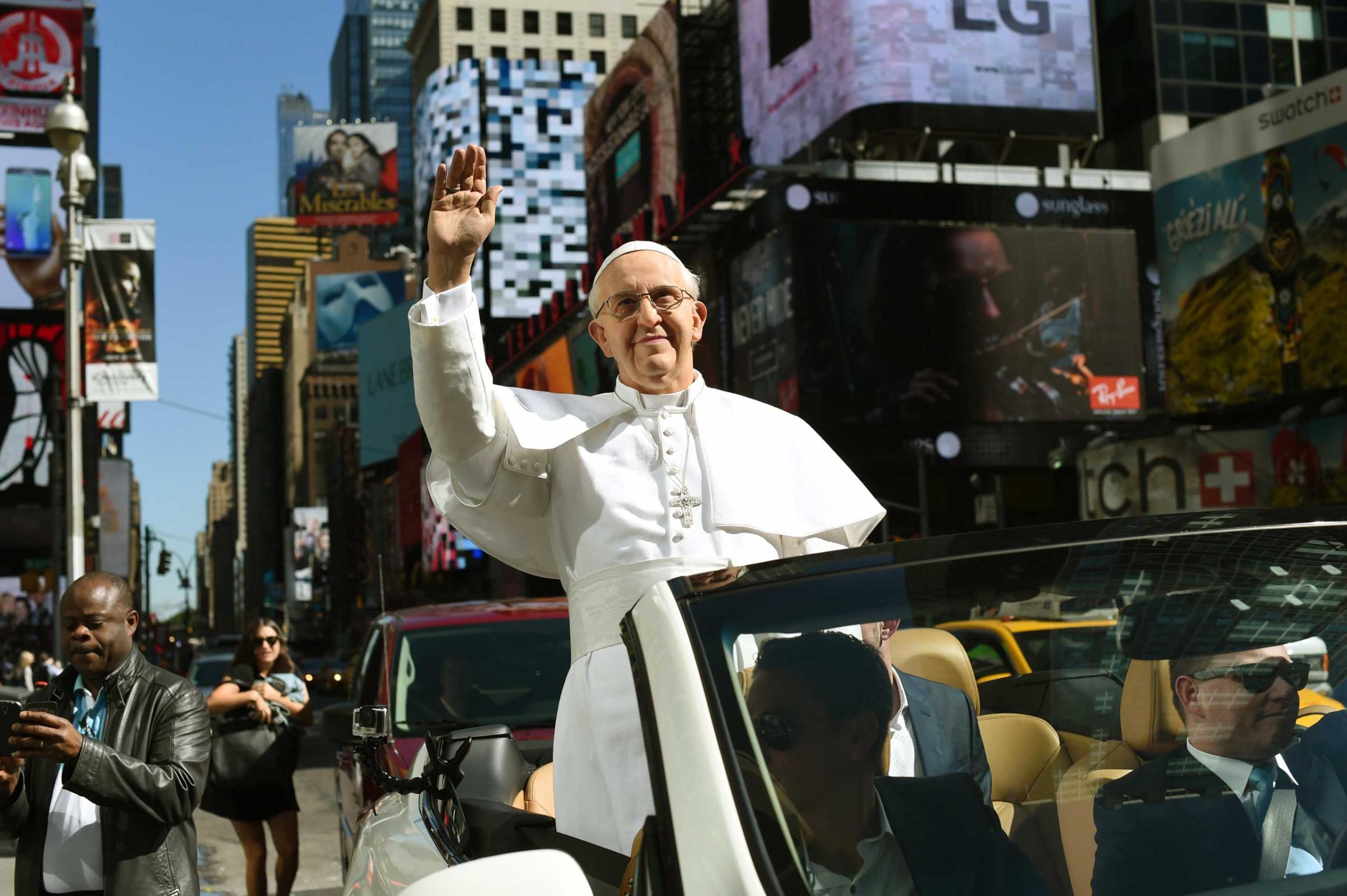 Pope Francis US Visit mannequin
