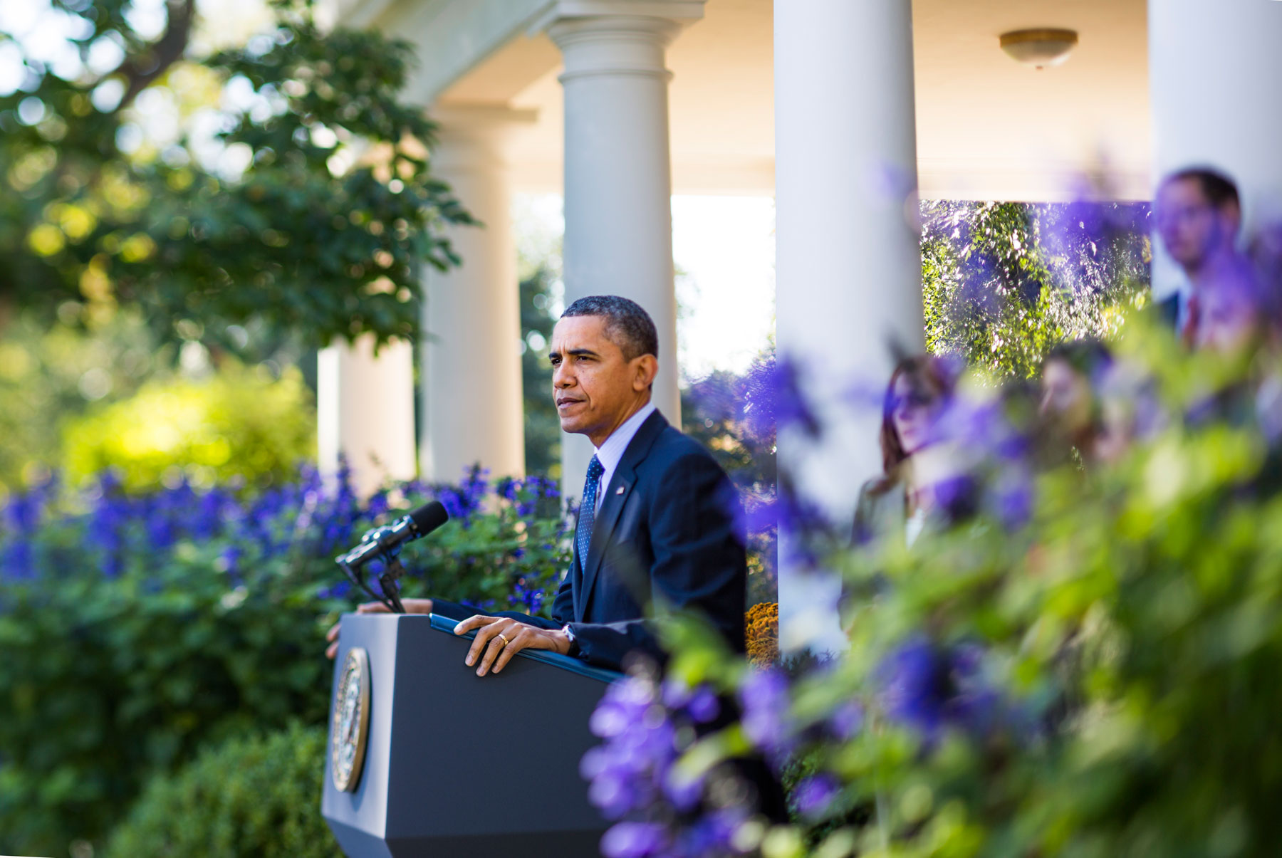 The President speaks about the Affordable
                      Care Act from the Rose Garden. (Brooks Kraft—Corbis for TIME)