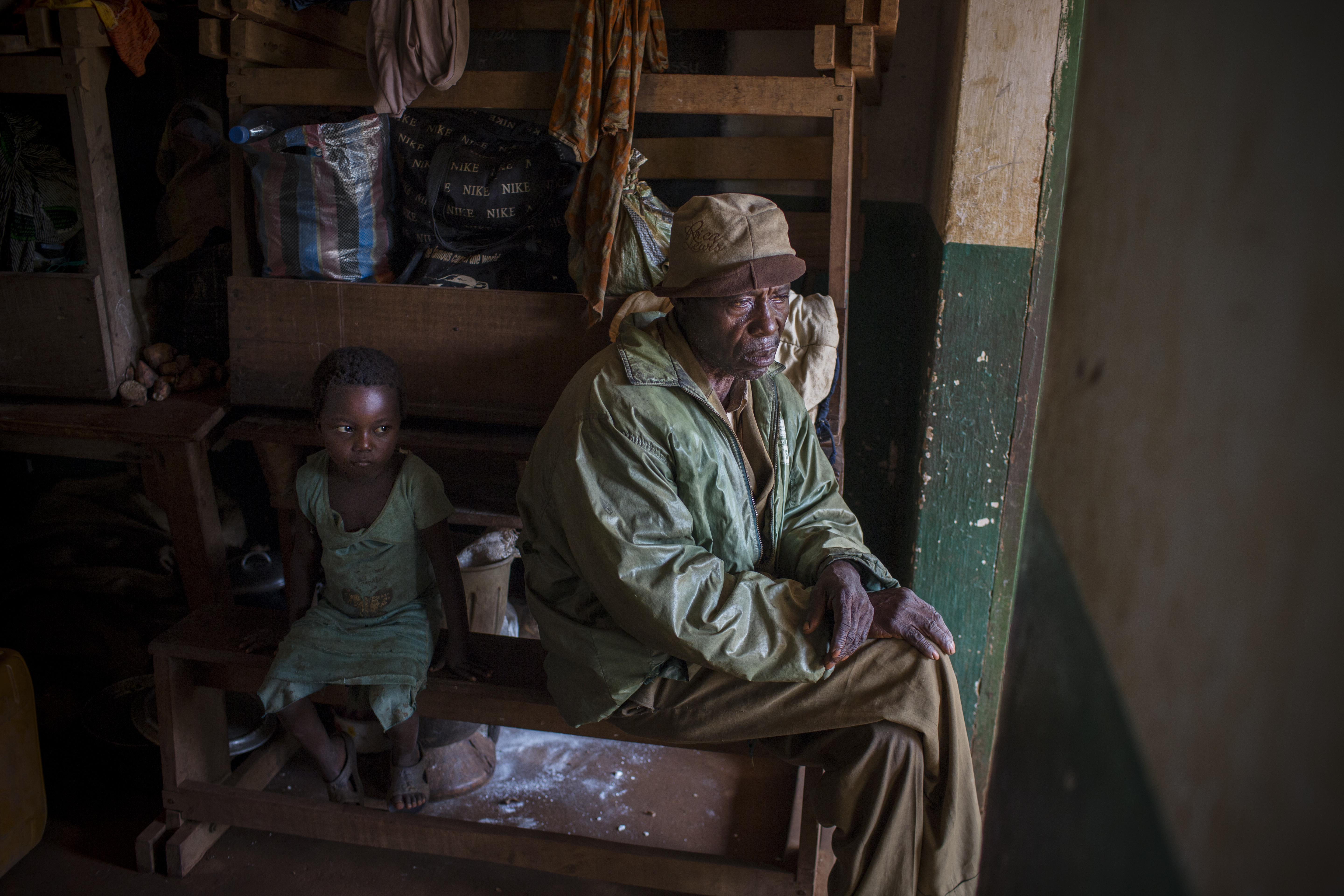 Apr. 16, 2014. Grimari. Some 4,800 Christians displaced by fighting between ex-Séléka and anti-balaka have taken refuge at the Catholic mission.