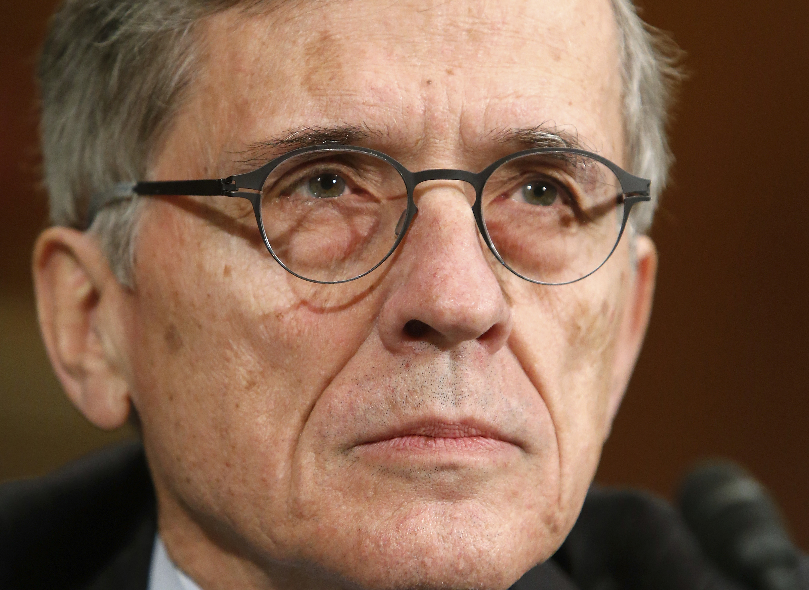 Federal Communications Commission (FCC) Chairman Tom Wheeler testifies before a Senate Appropriations Financial Services and General Government Subcommittee hearing on the FY2015 budget justification for the FCC, on Capitol Hill in Washington March 27, 2014. (Jonathan Ernst—Reuters)