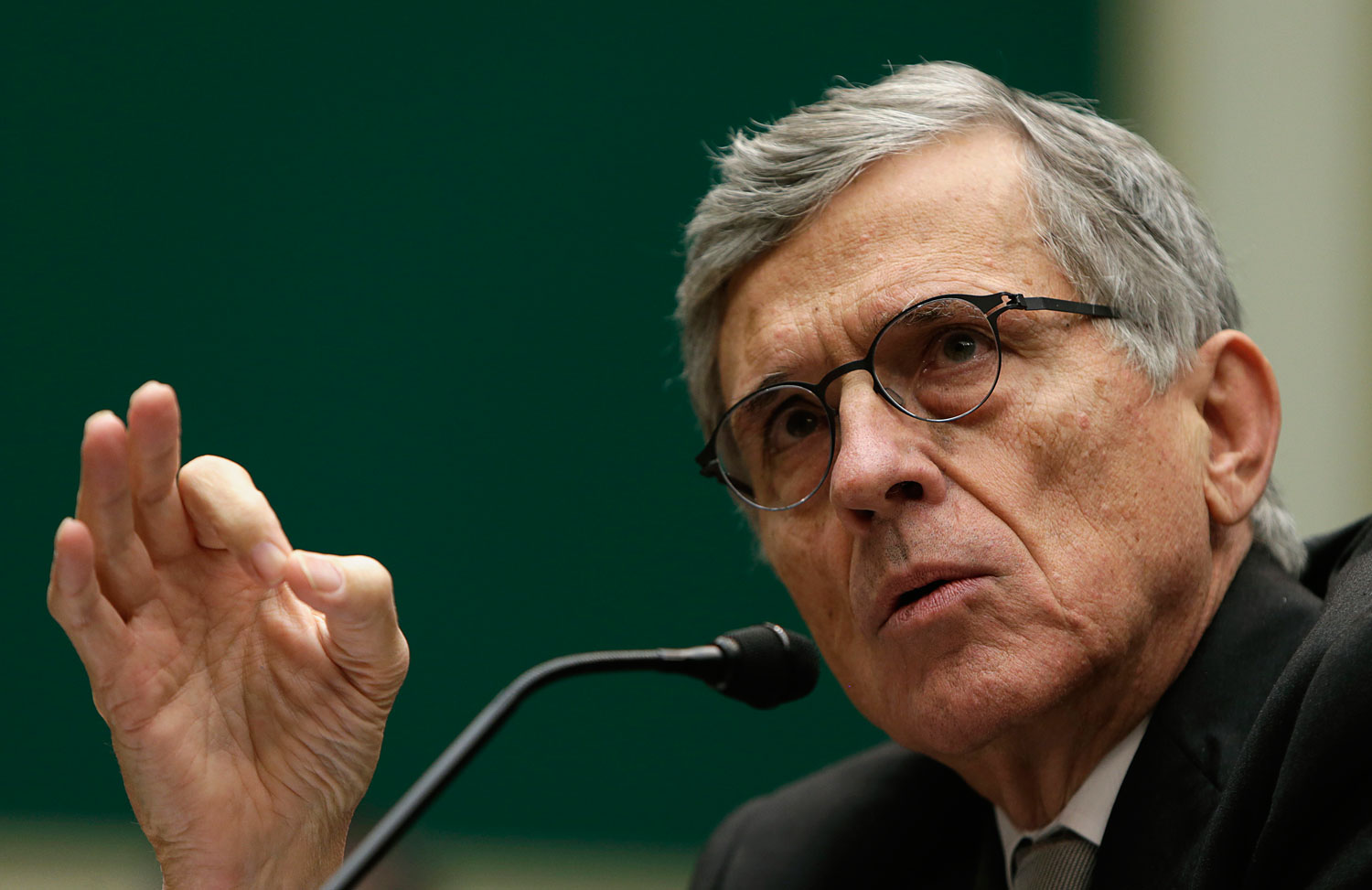 FCC Chairman Tom Wheeler testifies before the House Communications and Technology panel on Capitol Hill in Washington
