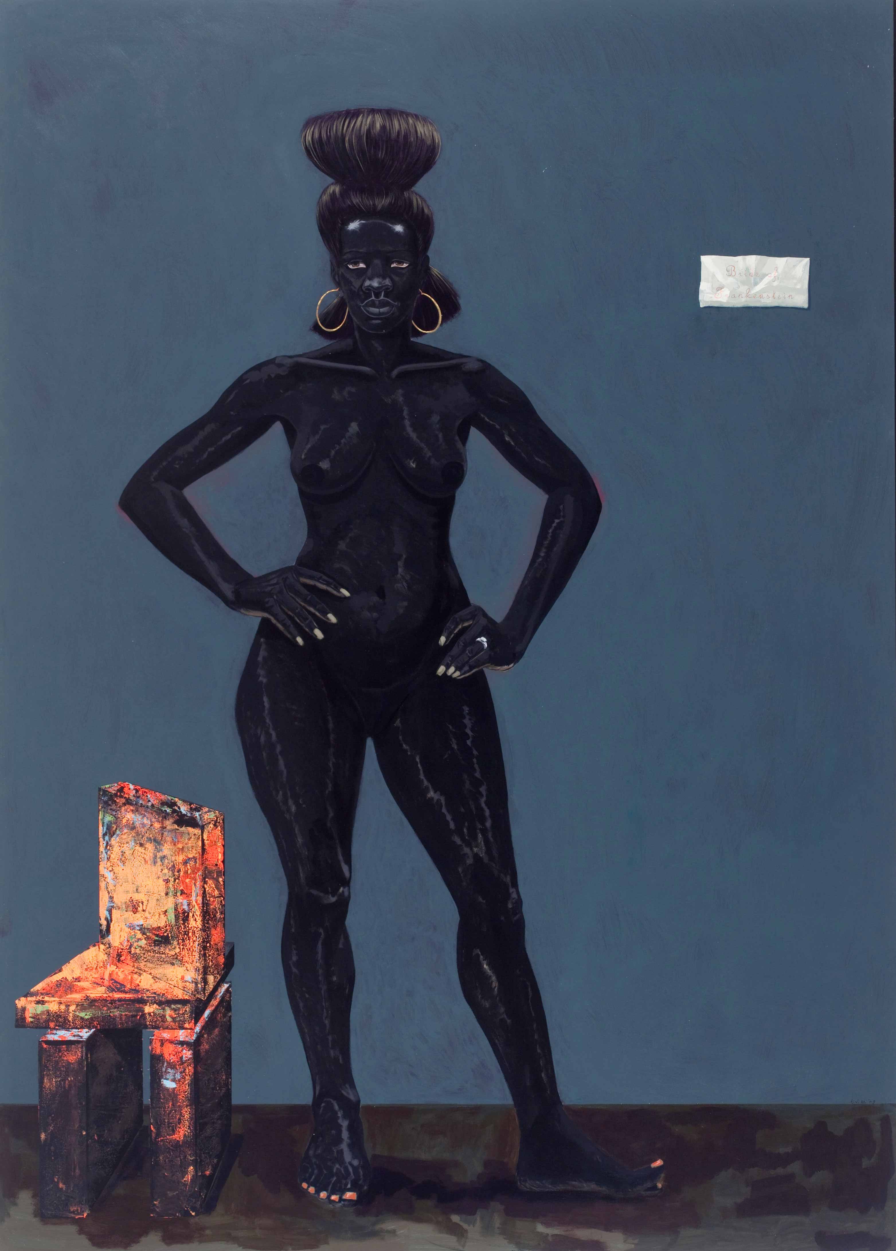 Kerry James Marshall, <em>Bride of Frankenstein</em>, 2009 
                      <em>A monumental woman who stirs up notions of black sexuality and the anxieties it has sometimes aroused in white culture </em> (Bride of Frankenstein, 2009: Kerry James Marshall, Collection David Zwirner, Courtesy the artist and Jack Shainman Gallery)