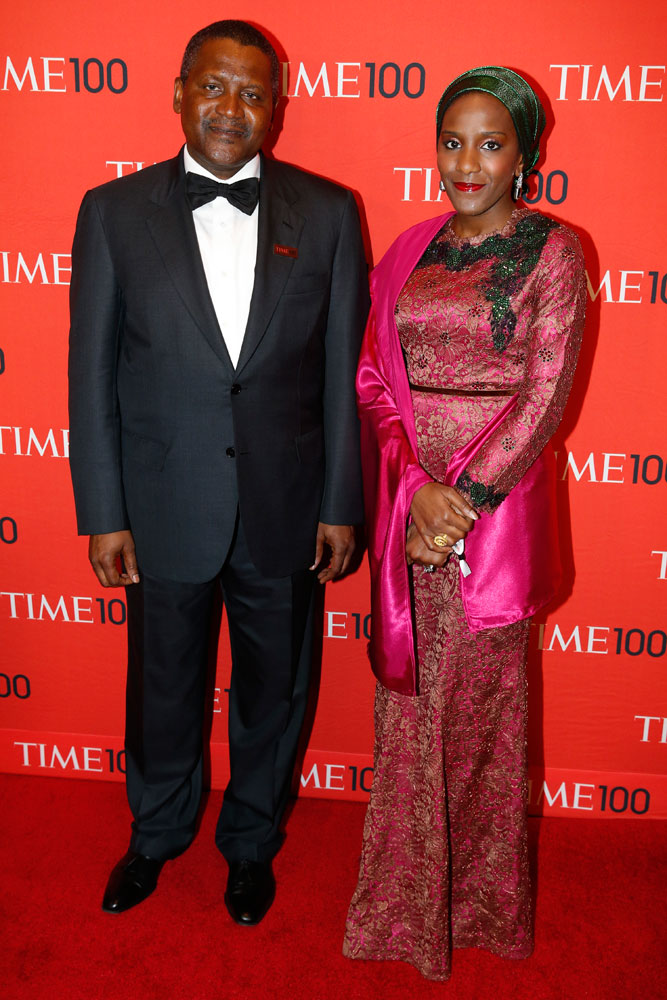 Honoree Aliko Dangote at the Time 100 Gala at Jazz at Lincoln Center in New York on April, 29, 2014.