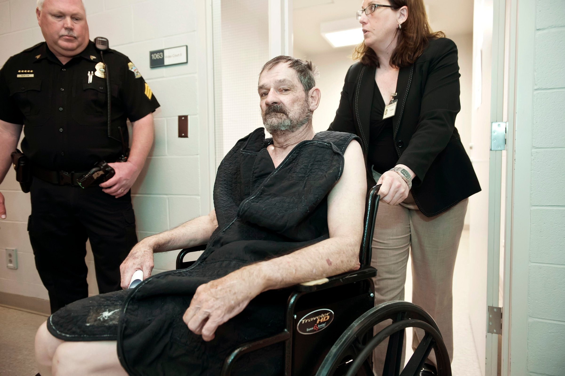 Frazier Glenn Cross appears at his arraignment on capital murder and first-degree murder charges in New Century, Kansas