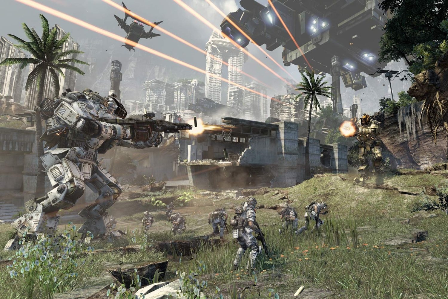 Screenshot from publisher Electronic Arts and developer Respawn Entertainment's massively-multiplayer first-person Xbox One shooter Titanfall (also for Xbox 360 and Windows). (Electronic Arts)